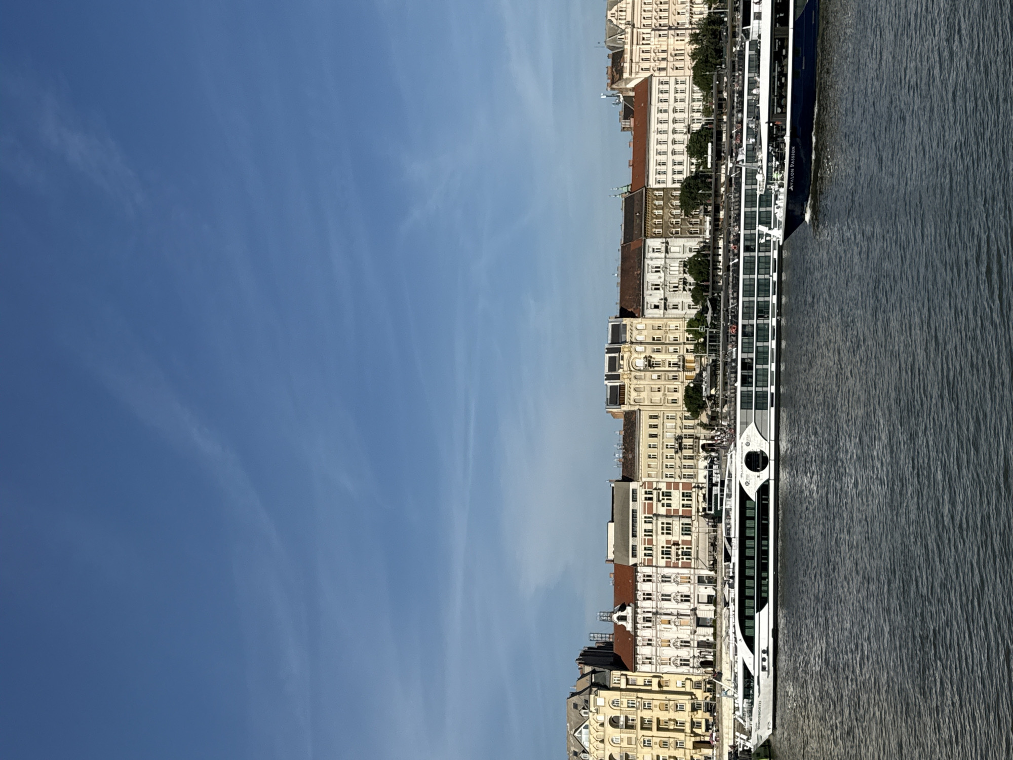 River cruise ships active along Budapest's Danube waterfront