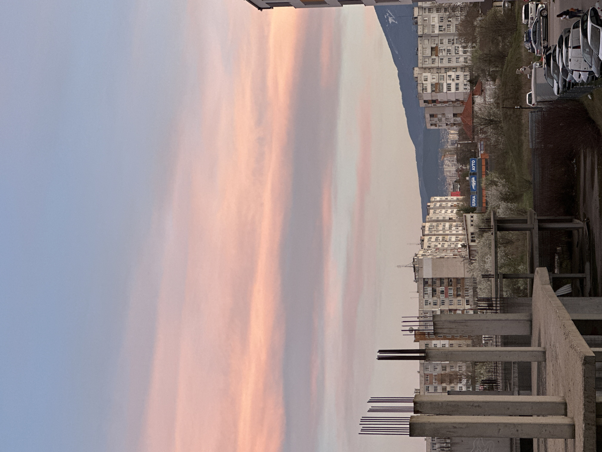 Sofia residents witness colorful sunset skies across city