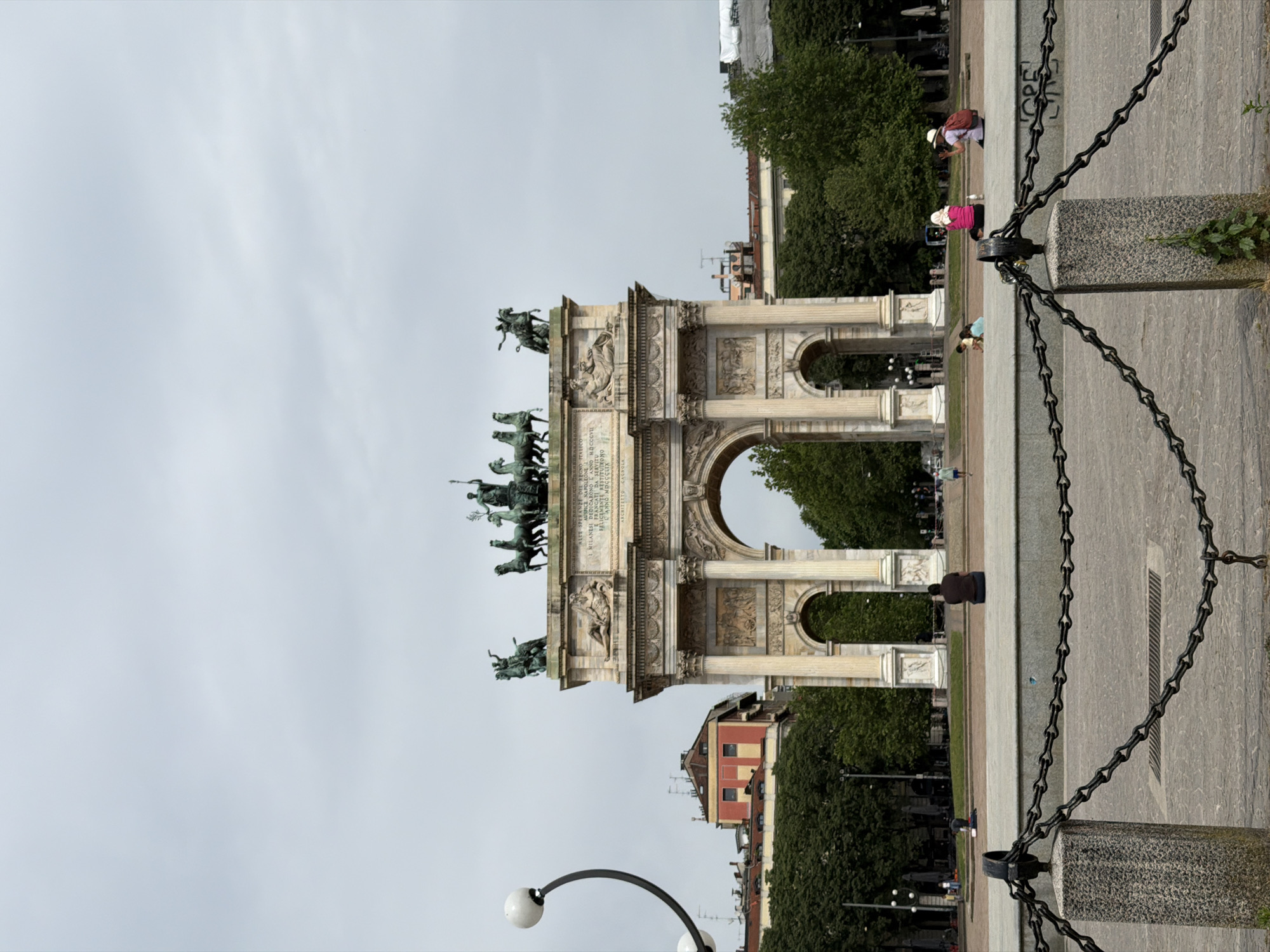 Milan's Arco della Pace documented in Parco Sempione