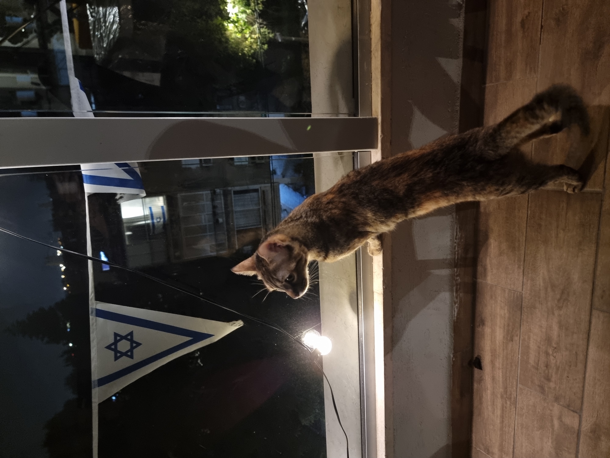 Evening domestic life captured in Ramat Gan neighborhood