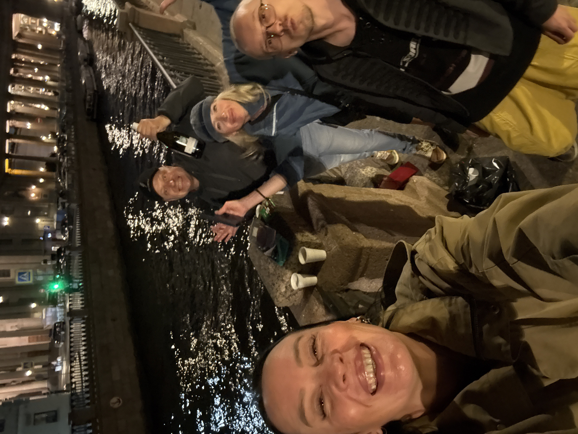 Late-night selfie at a Saint Petersburg canal