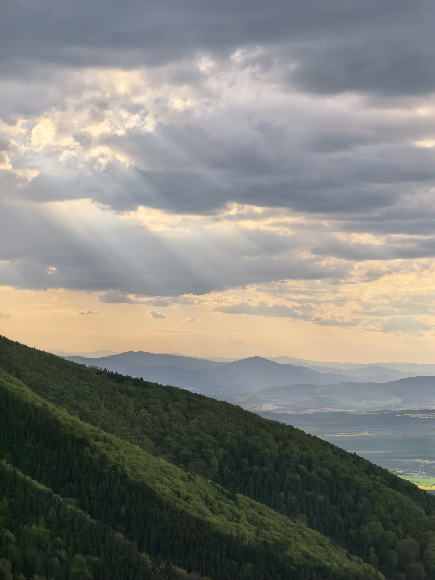 Dramatic mountain skies observed near Sapareva Banya, Bulgaria