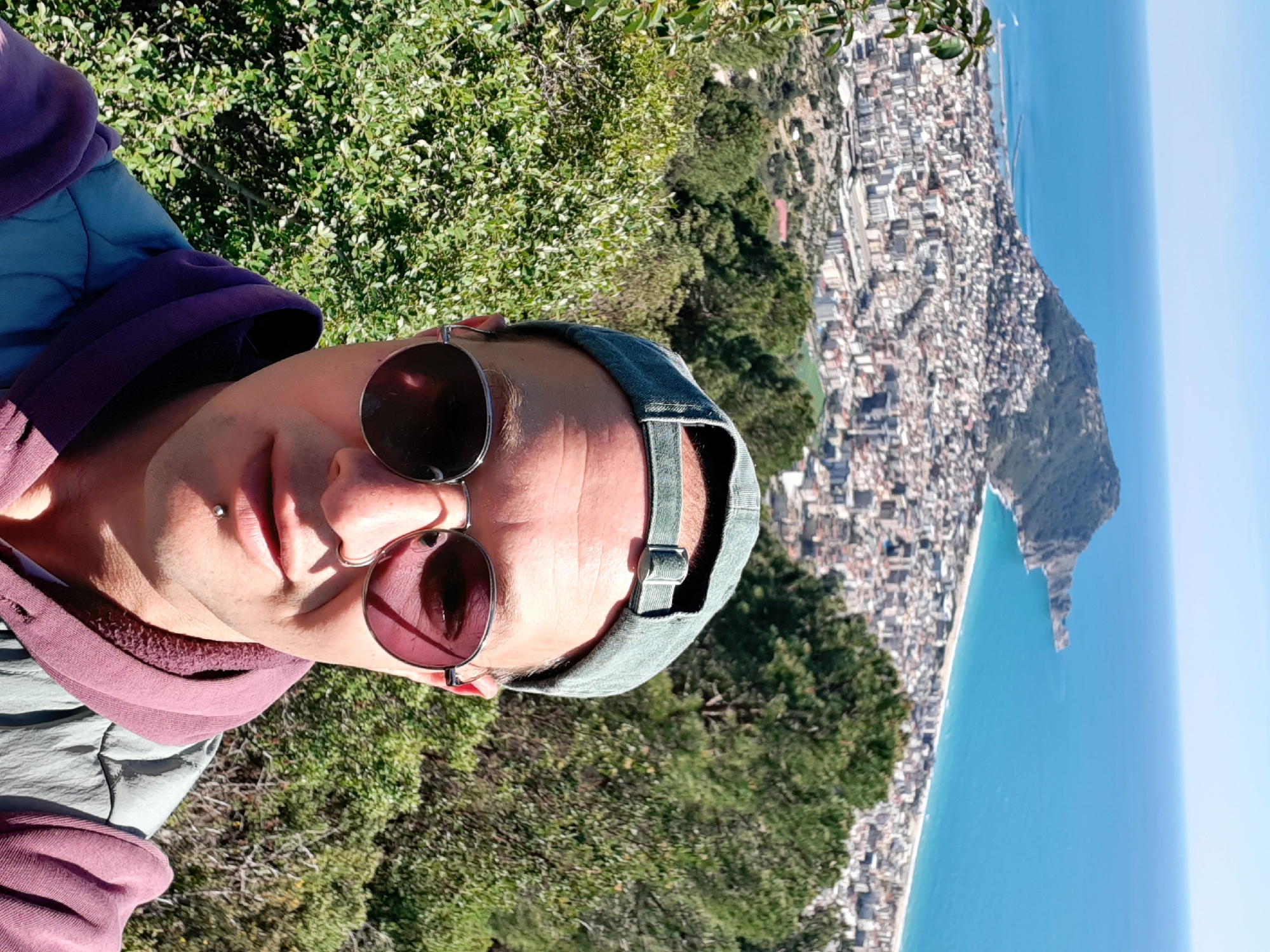 Tourist captures scenic overlook views of Alanya coastline