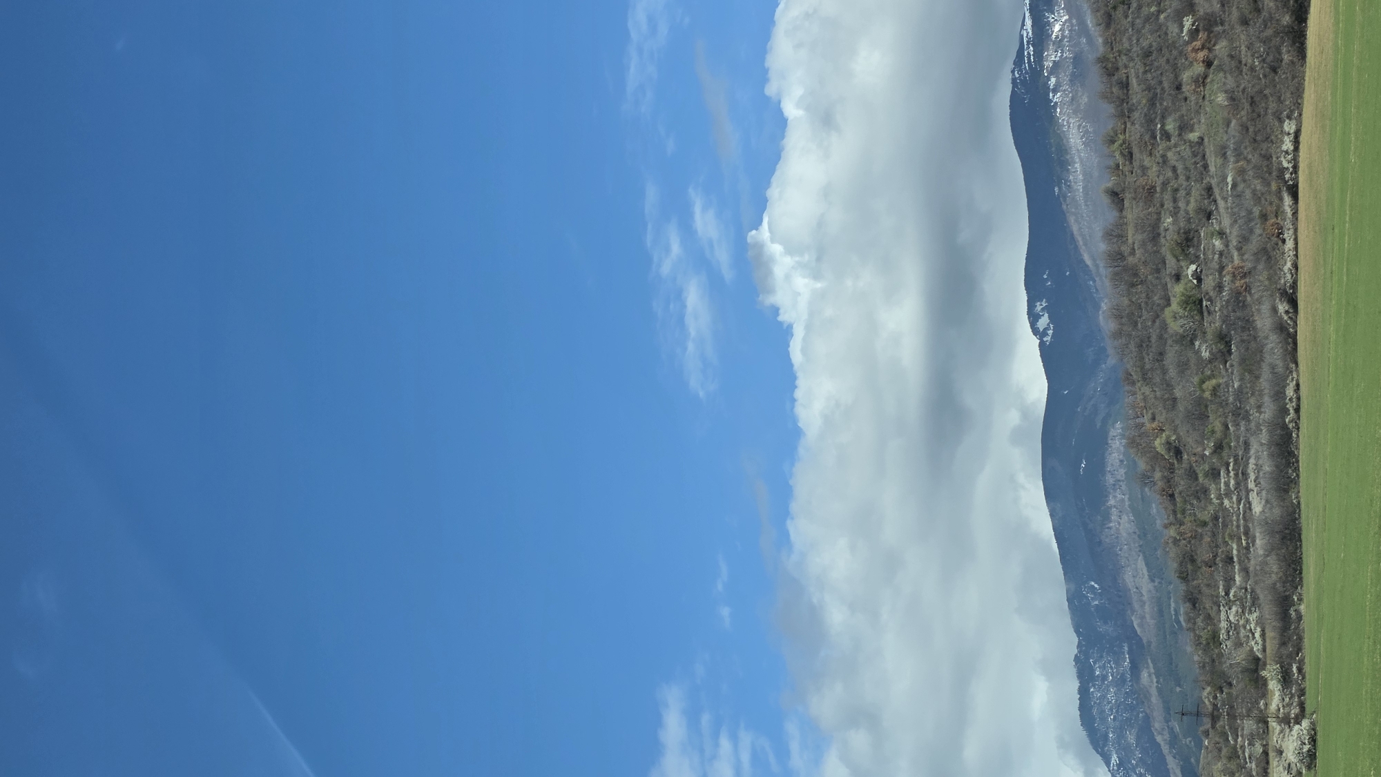 Cloudy mountain landscape documented in Usoika, Bulgaria