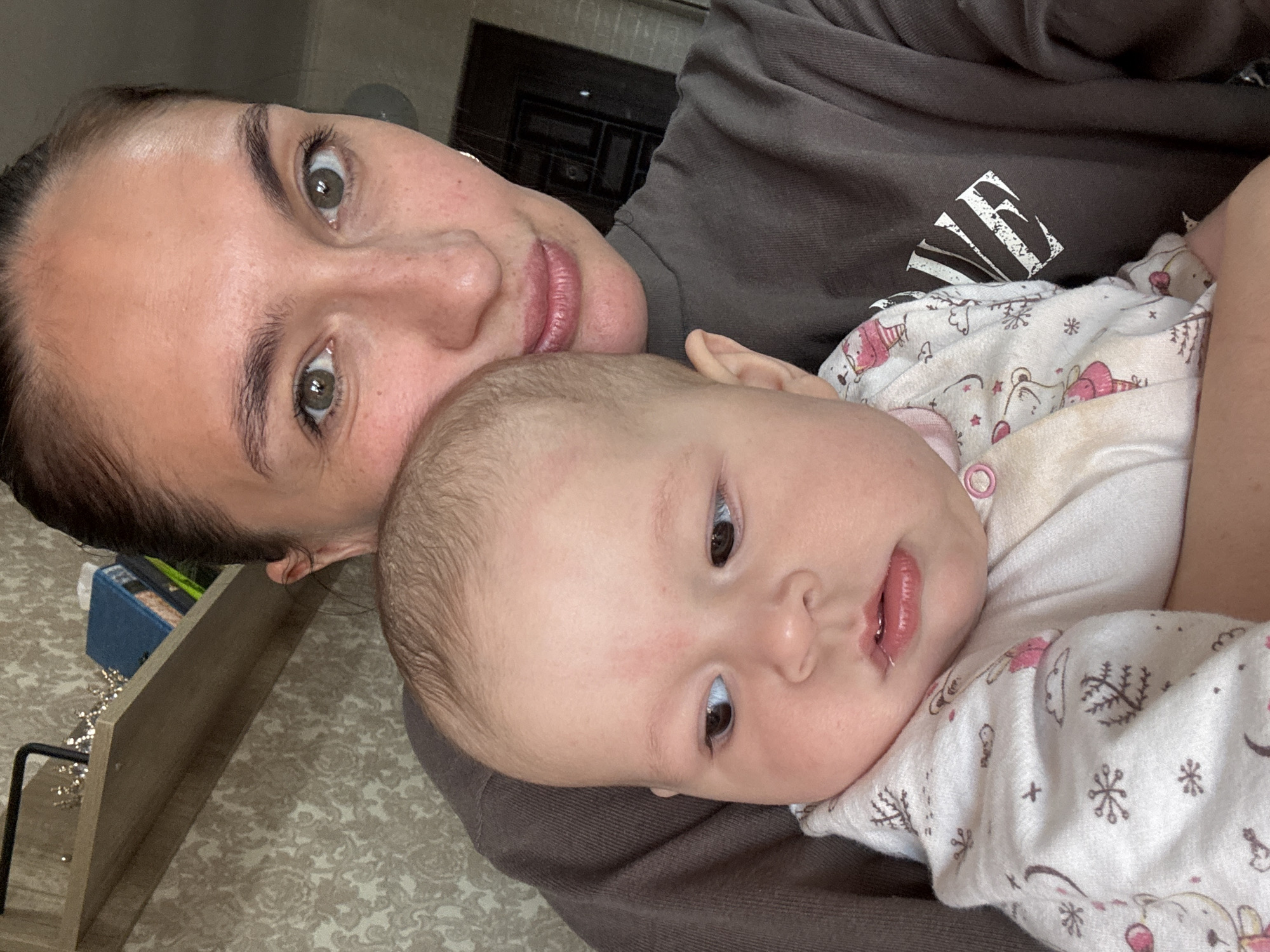 Mother and baby share intimate moment in Sochi home
