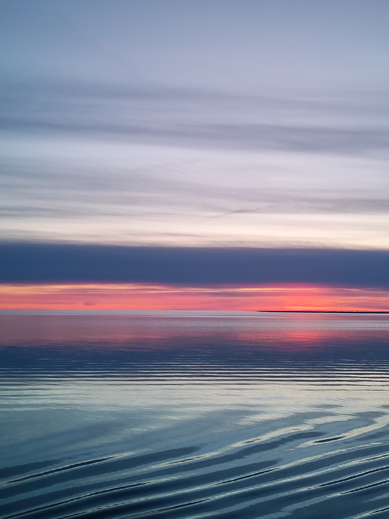 Peaceful sunset seascape photographed in Russia