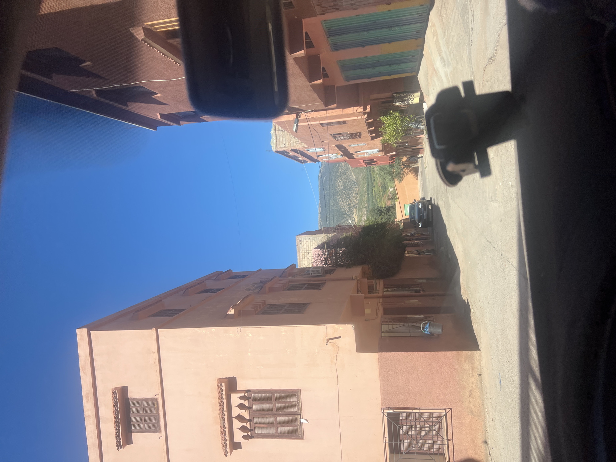 Street scene documented in Ouaouizert, Morocco