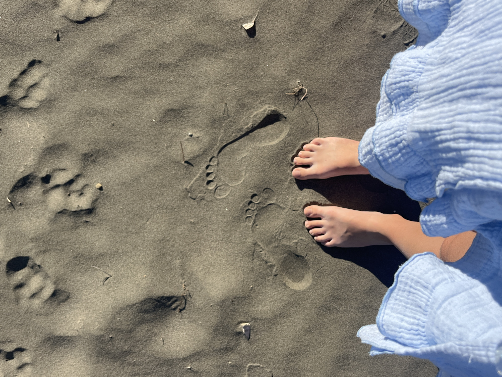 Early morning beach activities documented in Pistula, Montenegro