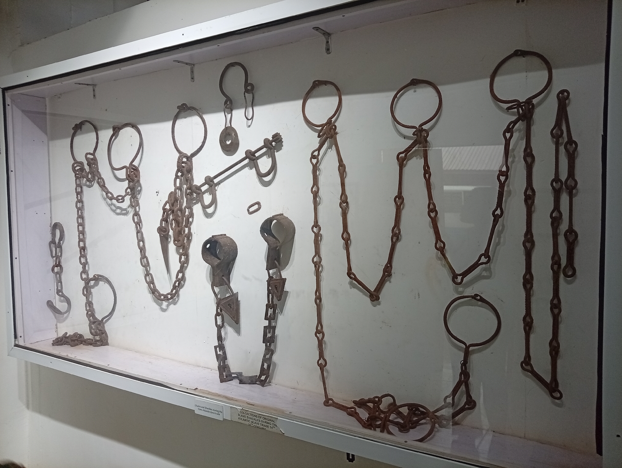 Historical slavery artifacts and artworks documented at museum location