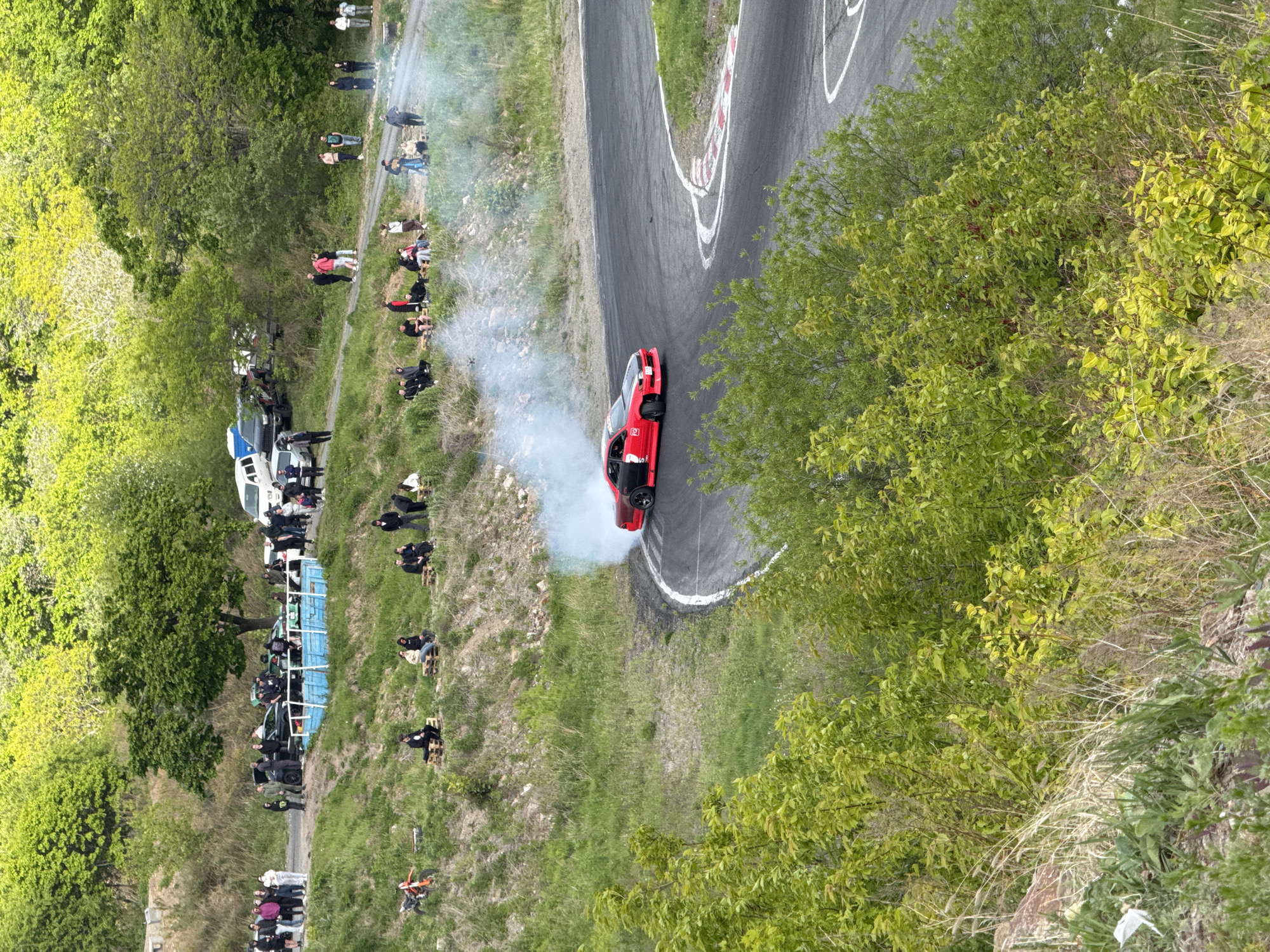 Car drifting demonstration draws spectators at Vladivostok racetrack