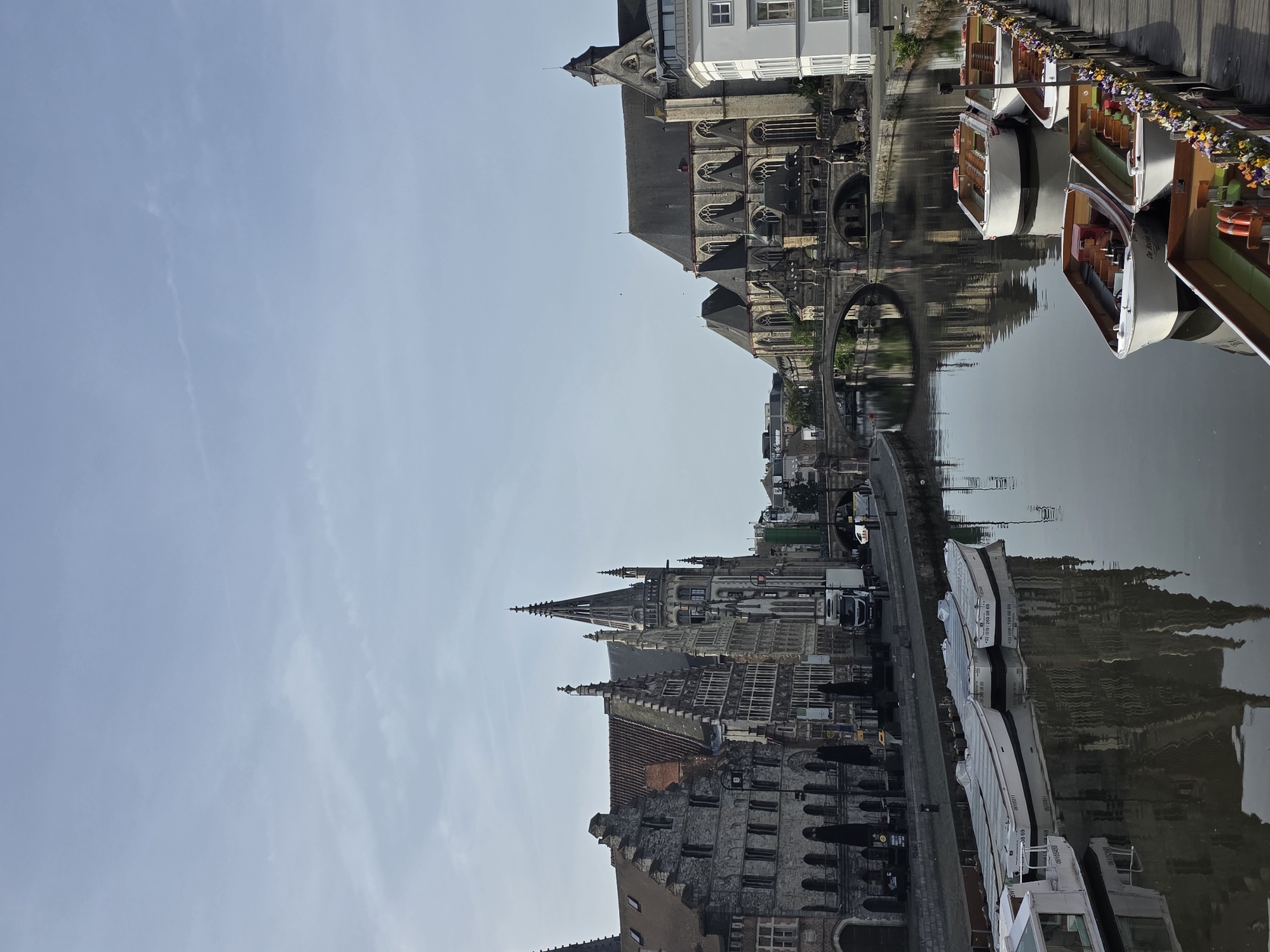 Morning views of Ghent's Gothic architecture and waterfront documented