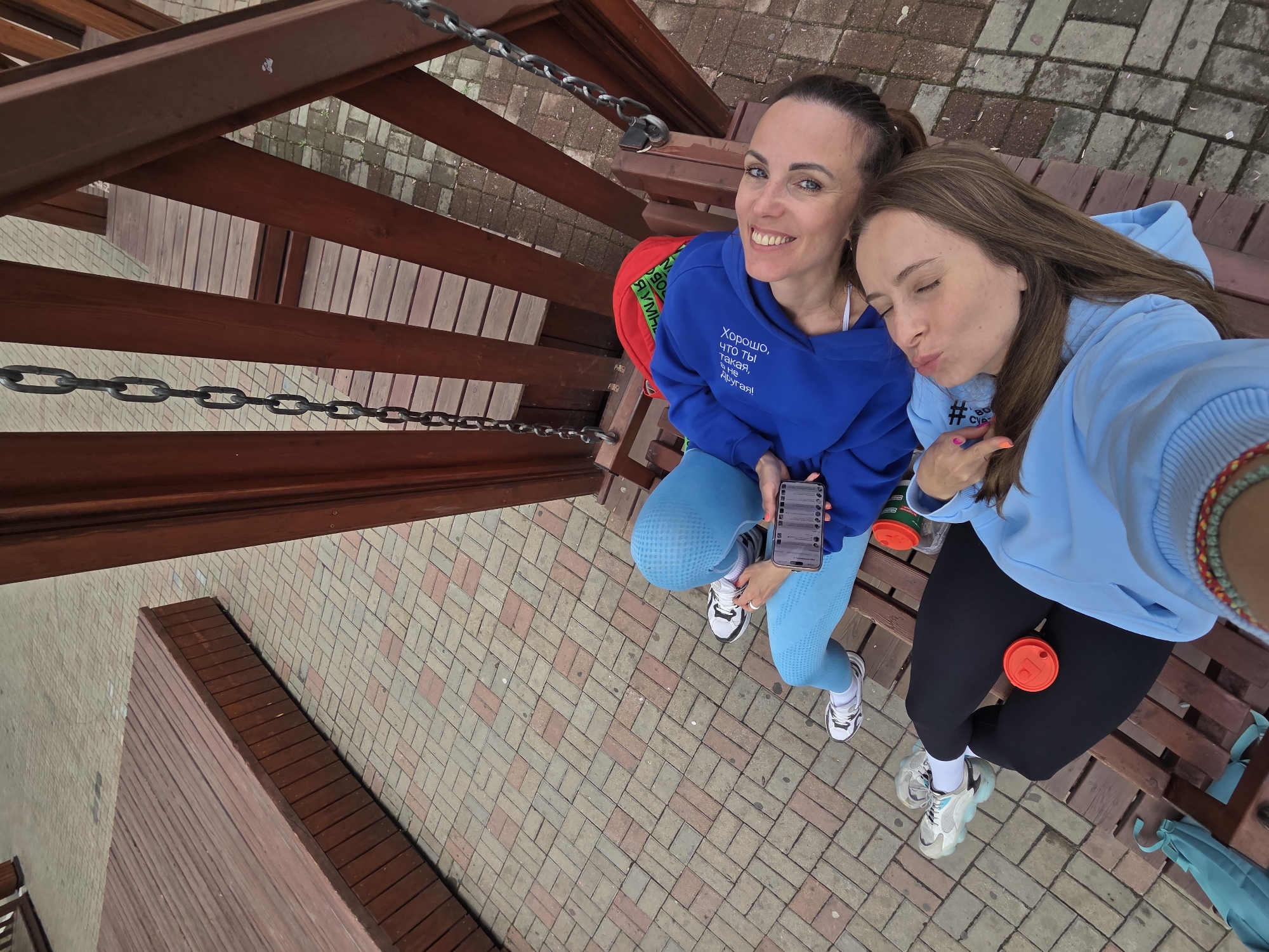 Late night playground selfies in Birobidzhan park area