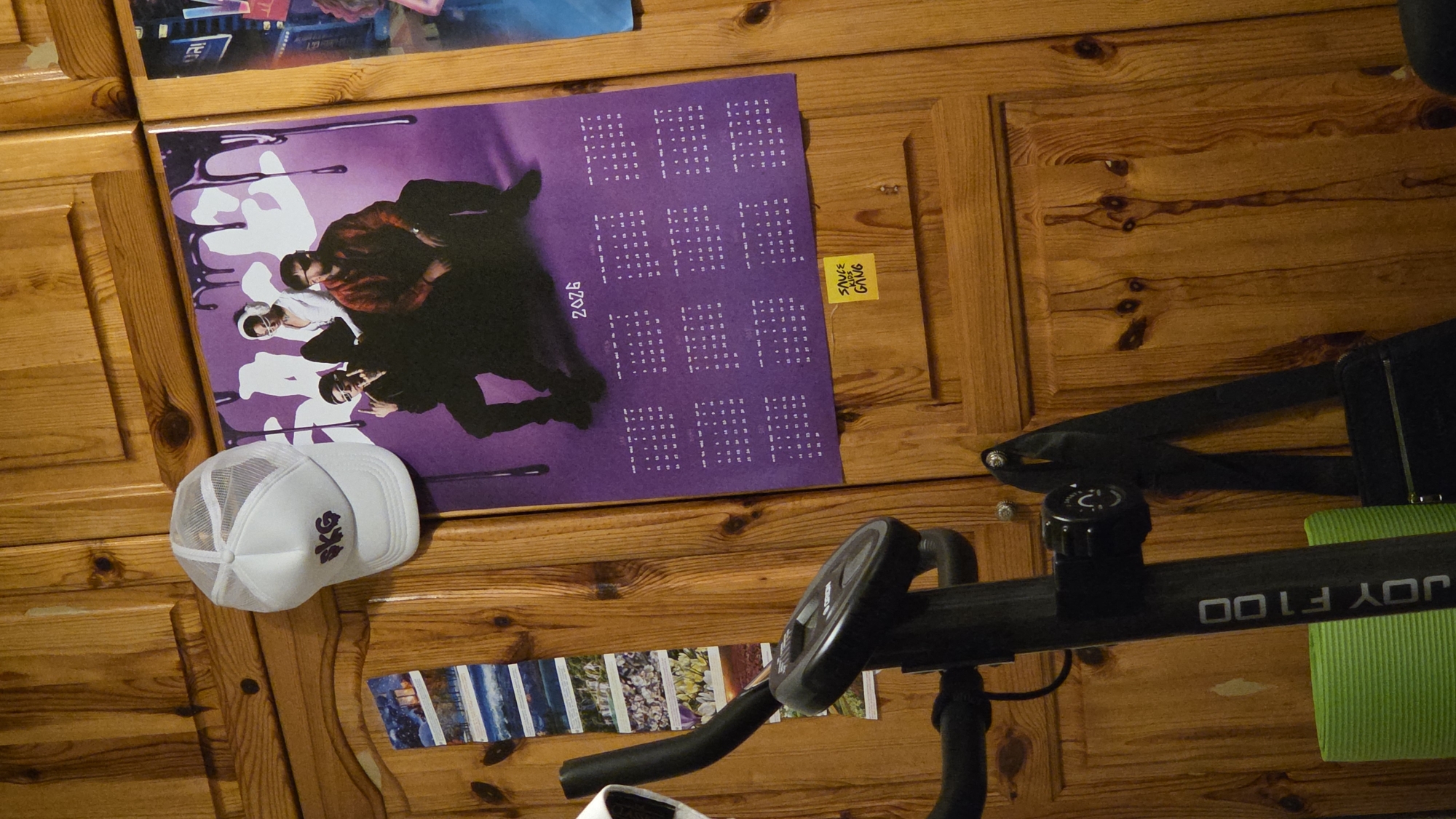 Interior spaces with books, calendars, and personal items documented