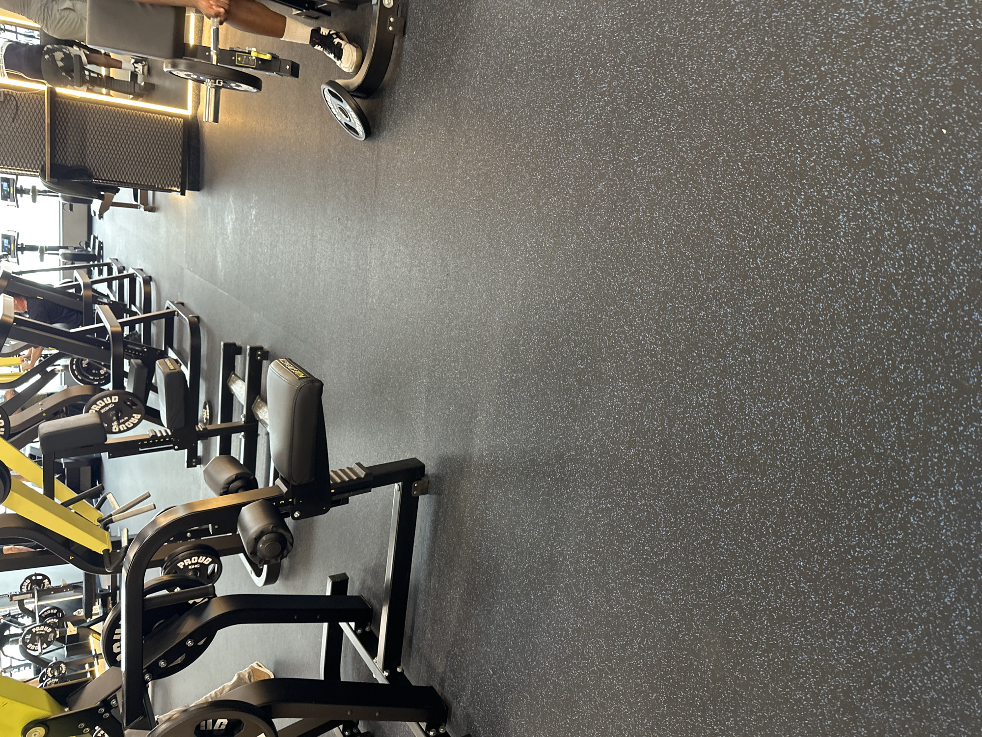 Person exercising at gym in Burgas, Bulgaria
