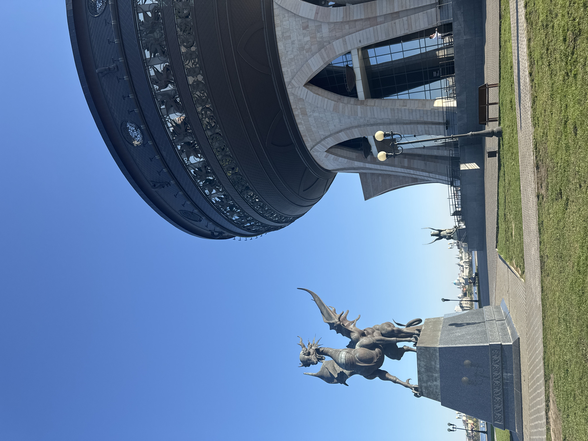 Dragon statue photographed at Kazan Family Center, Russia