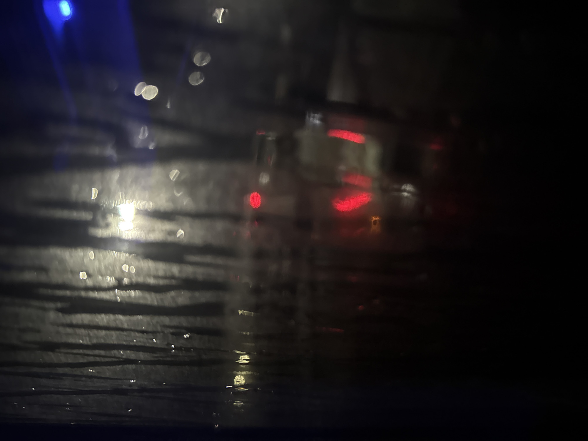 Rainy driving conditions documented in Lupanovo, Russia