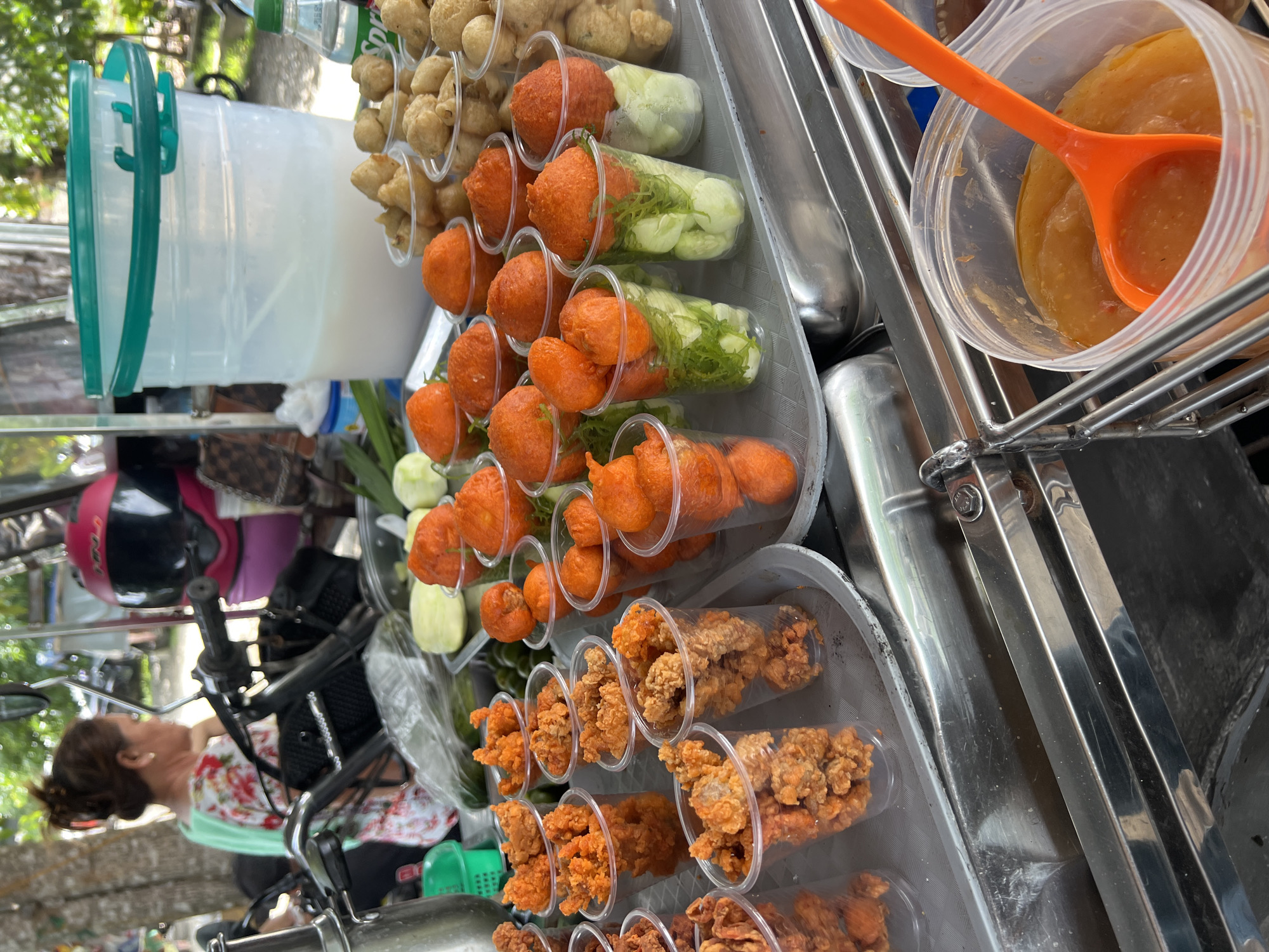 Early morning errands: street food and government office visit