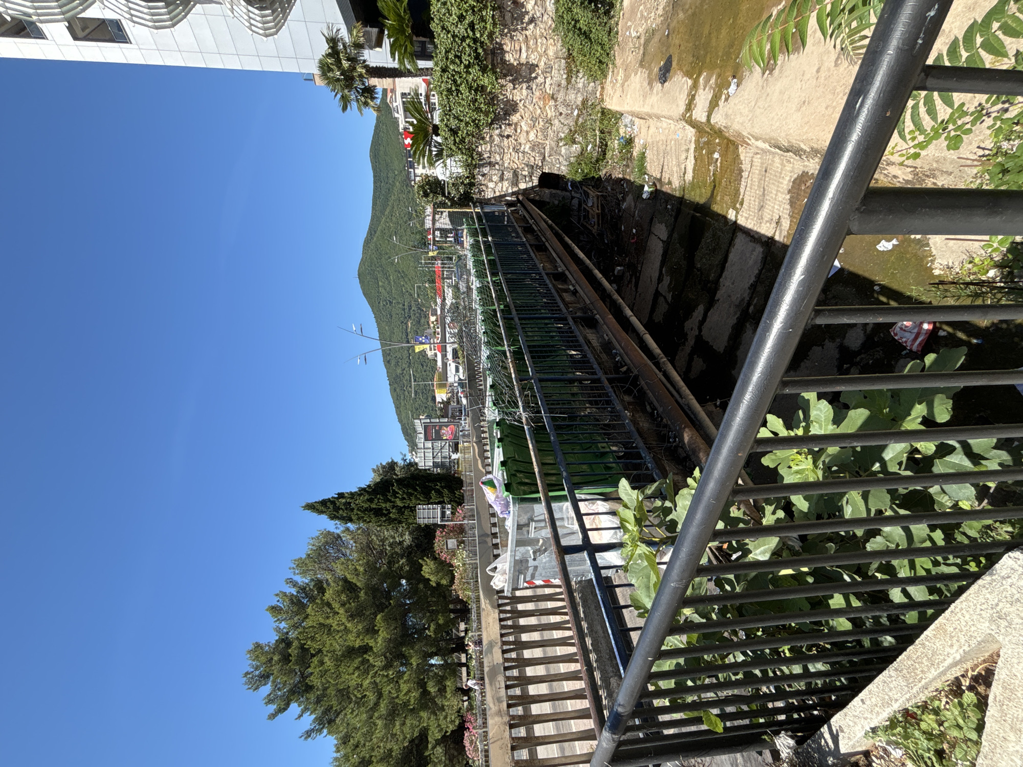 Morning walk through Budva streets and cafes