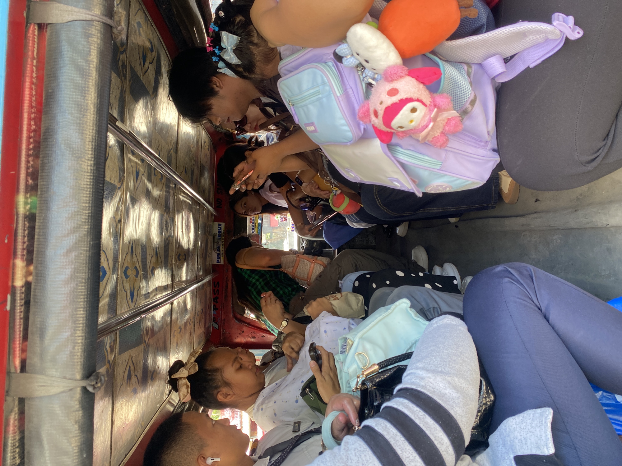 Packed jeepney ride toward Puan Terminal in Davao City
