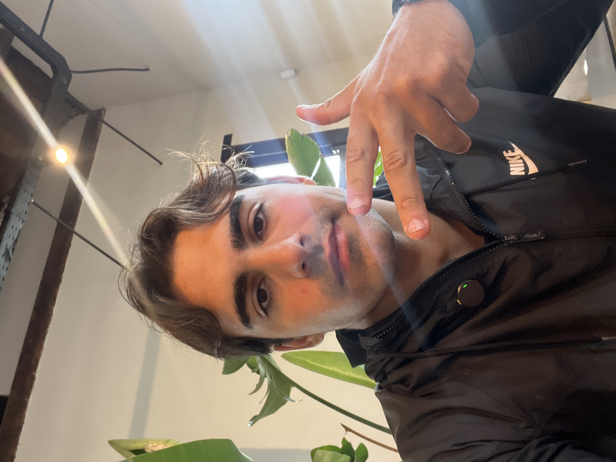 Man takes selfies in Avellaneda, Argentina
