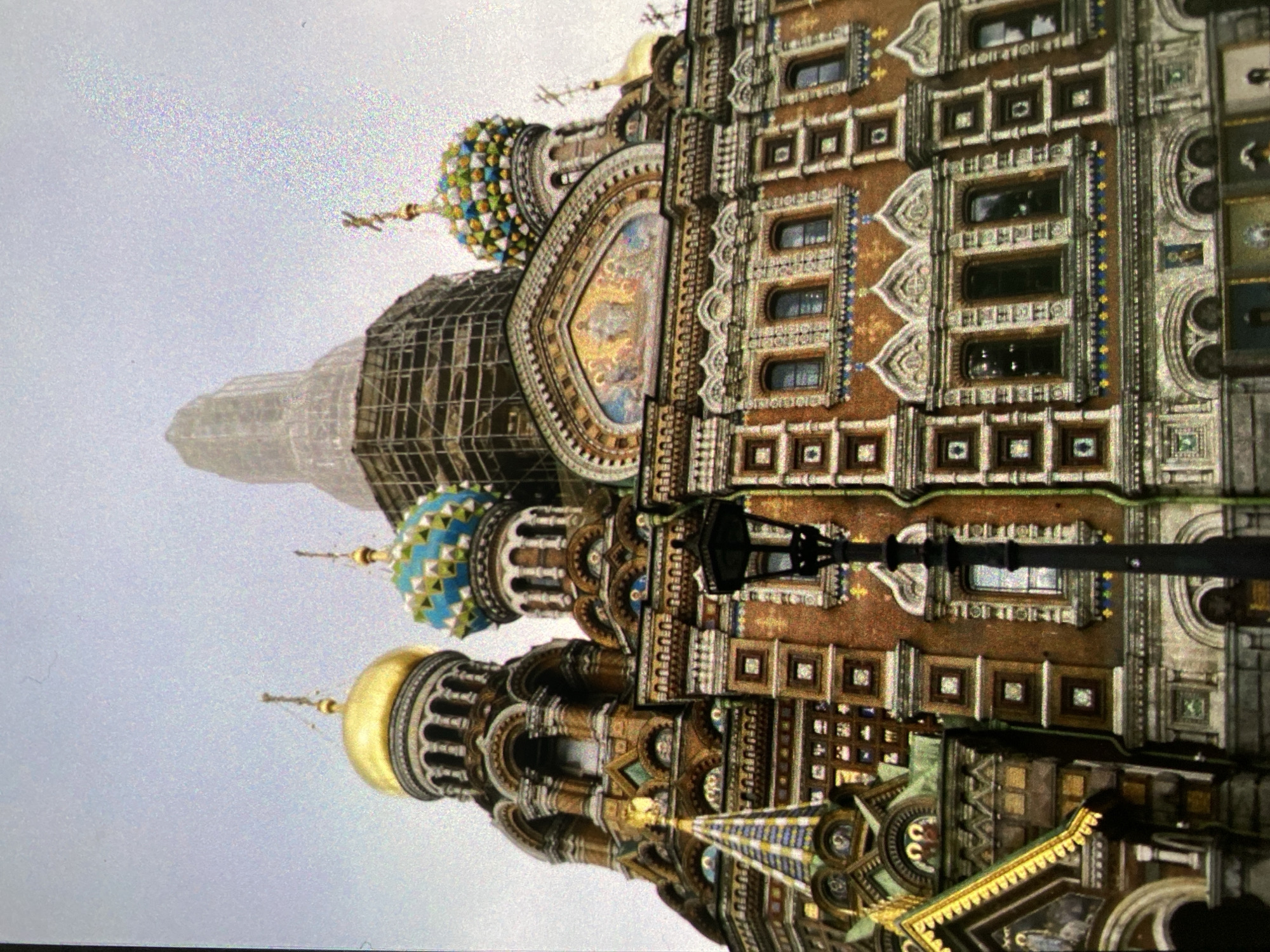 Tourist visits Saint Petersburg's Church of Savior on Spilled Blood