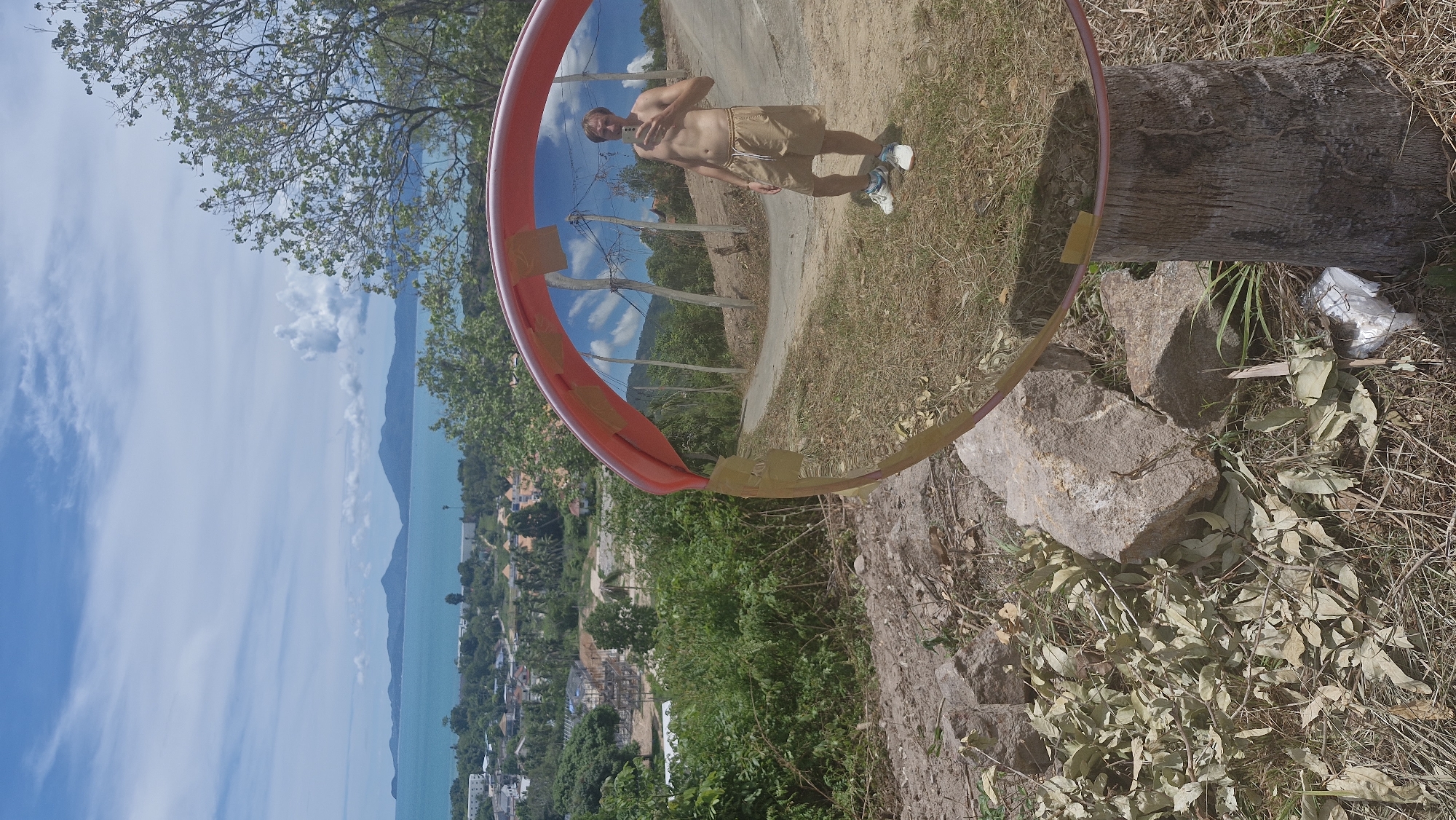 Hillside wander on Ko Samui with coastal views and mirror selfies