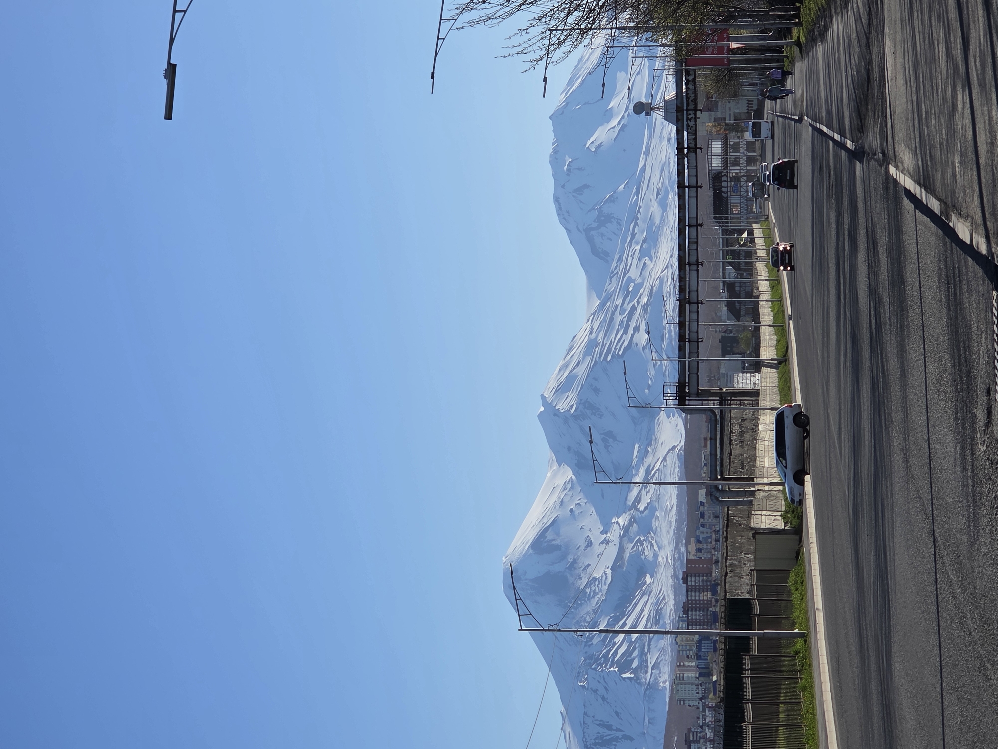 Street scenes captured in Petropavlovsk-Kamchatsky with mountain backdrop