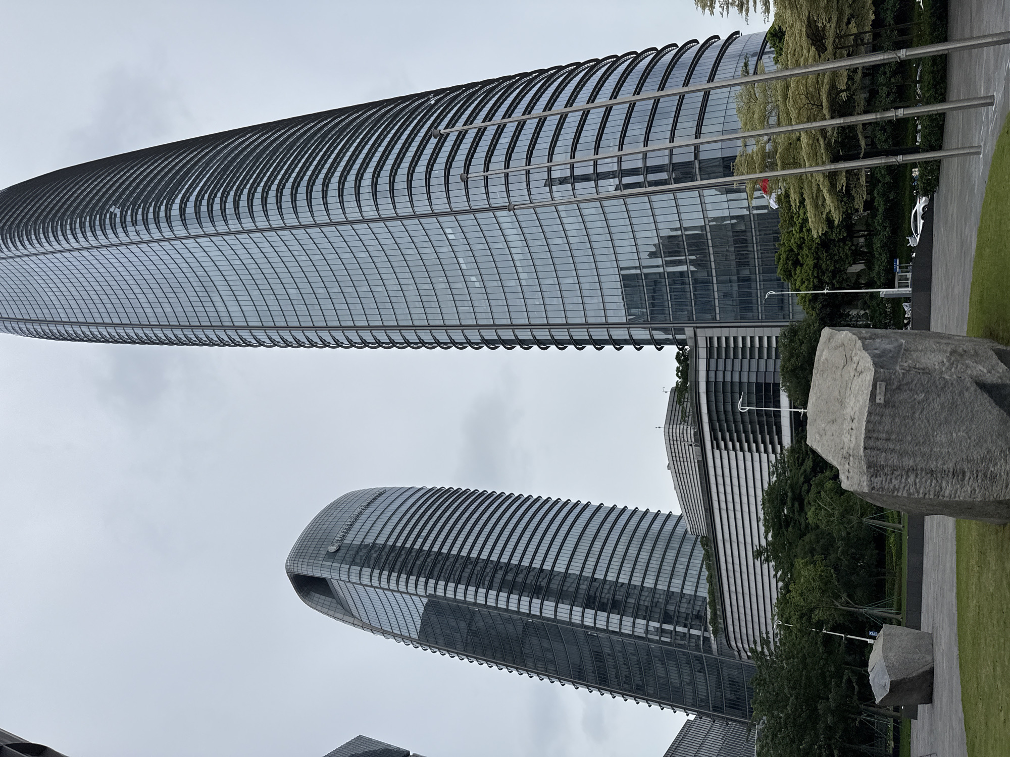 Haizhu District's commercial and residential streets on an overcast June morning
