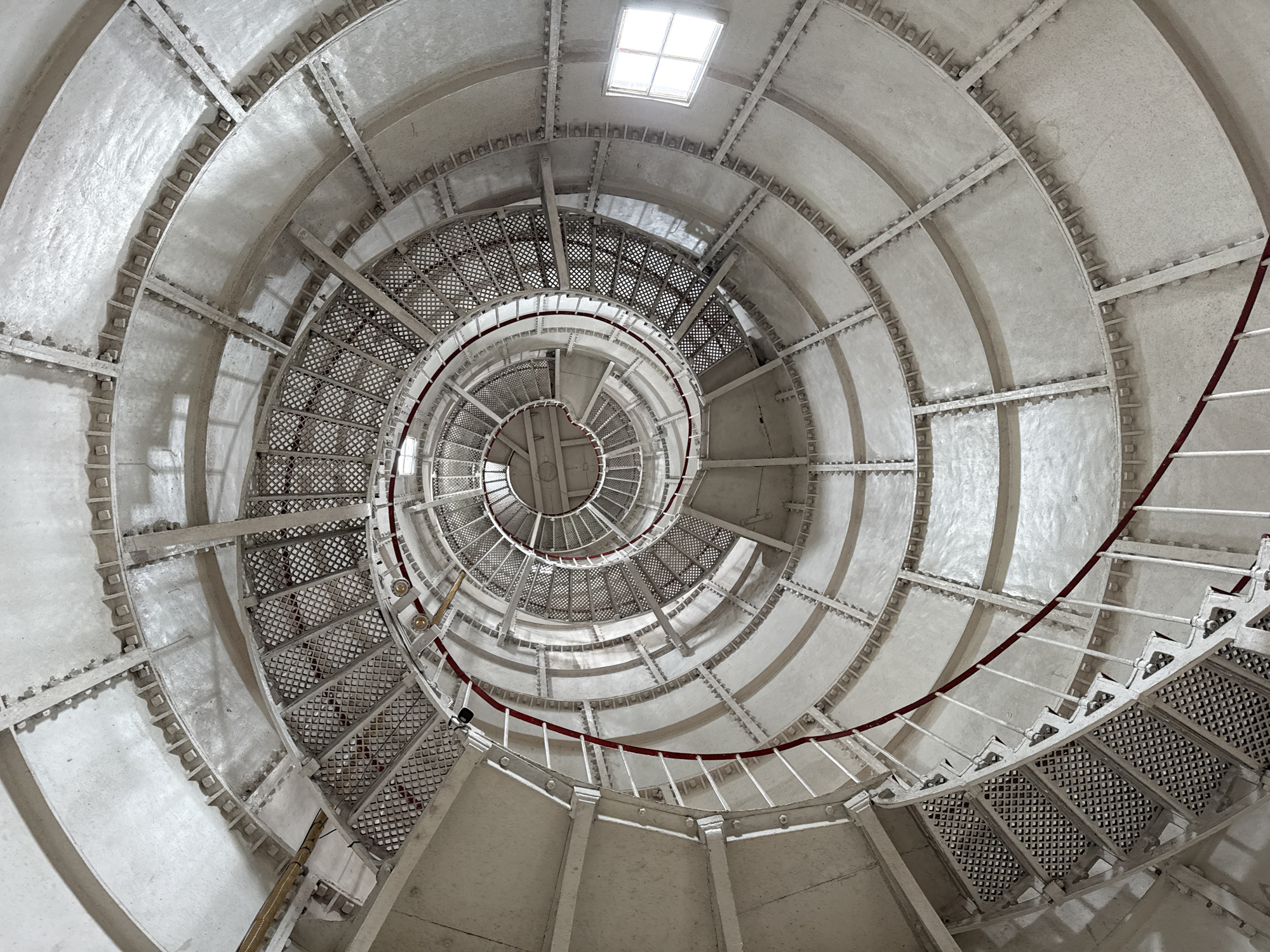 Visitor documents Poti Lighthouse interior and exterior views