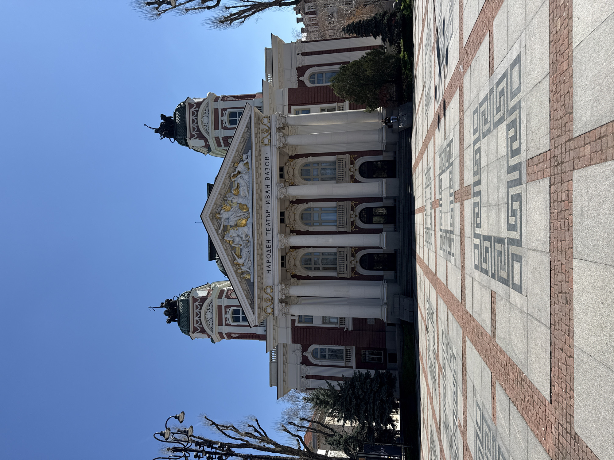 Morning walk through central Sofia captures theatre, dining, florals
