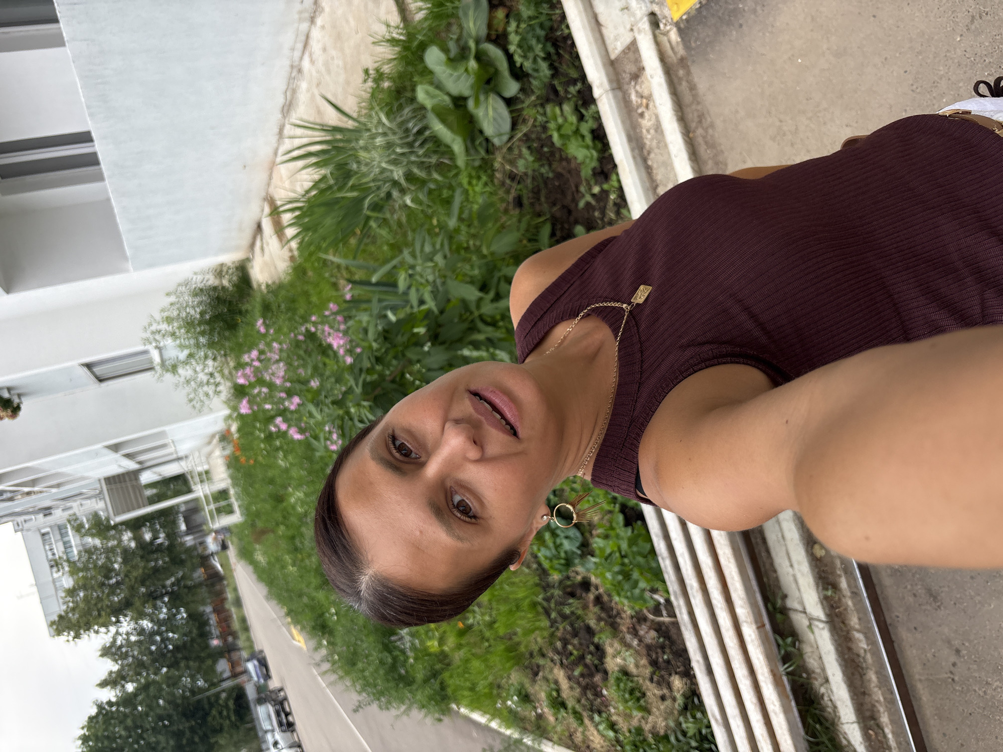Selfies and street reflections on a rainy day in Chaikovsky