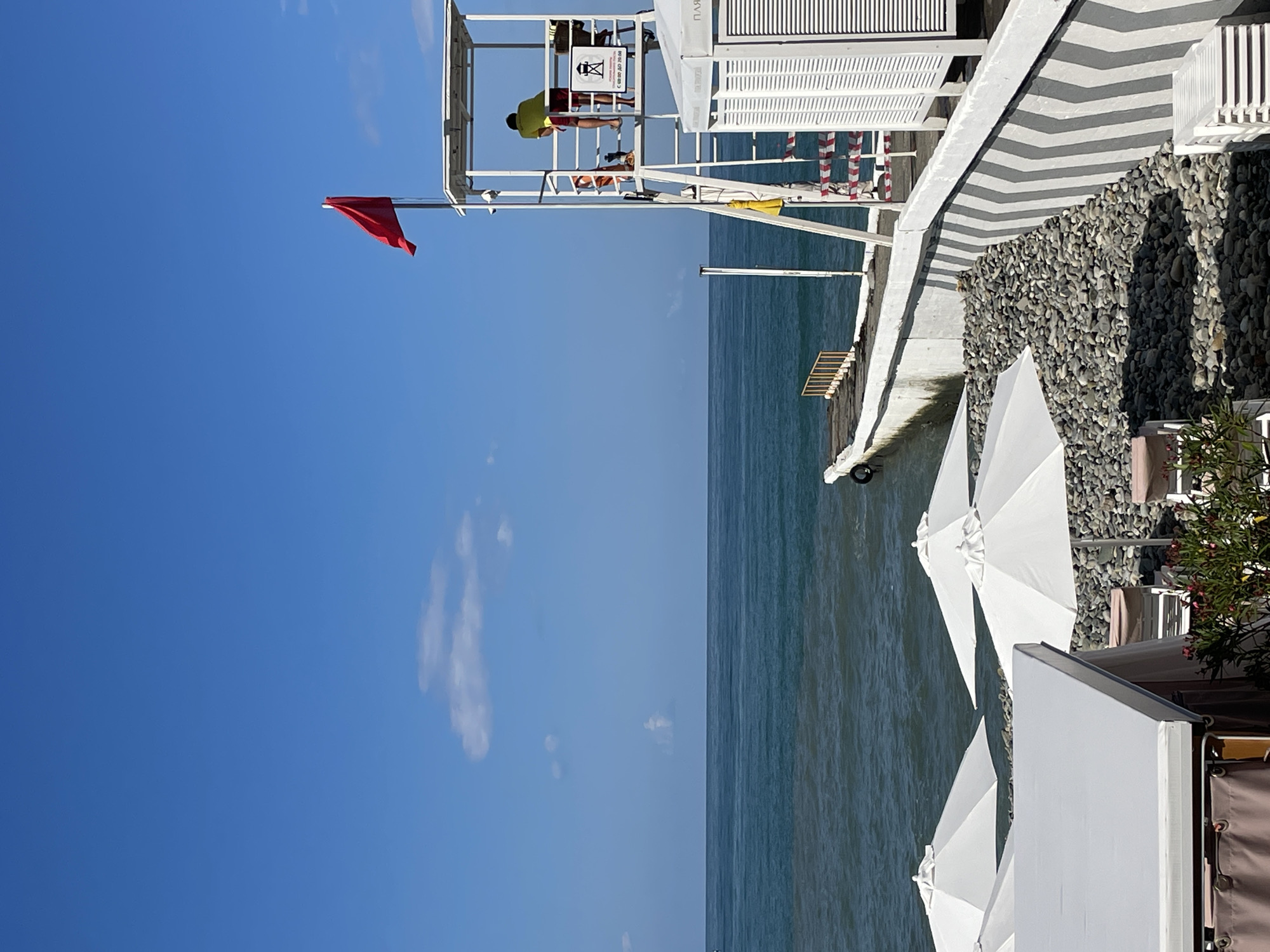 Sochi's beachfront strip on a busy summer morning