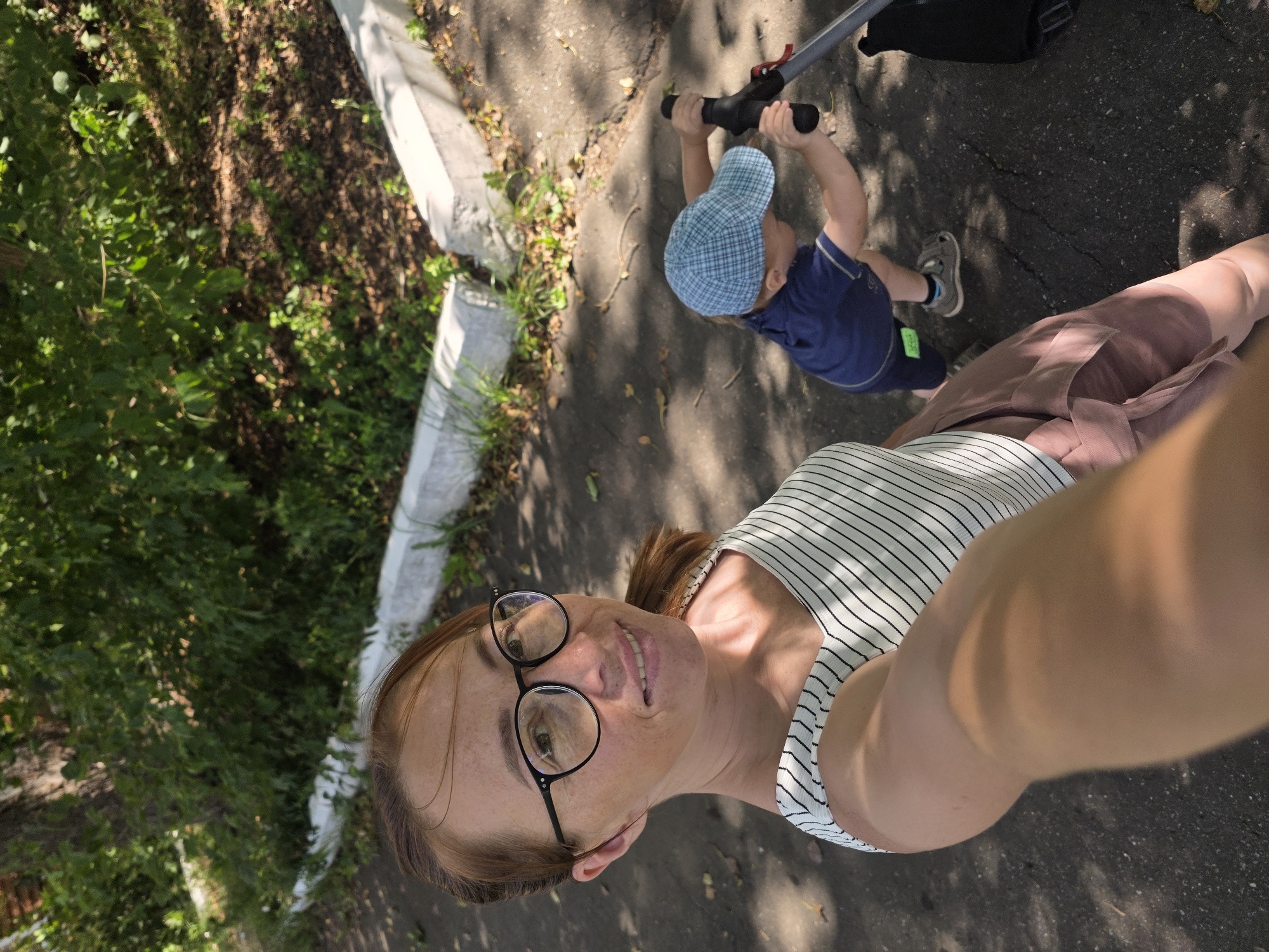 Summer morning out with a toddler in Chaikovsky, Russia