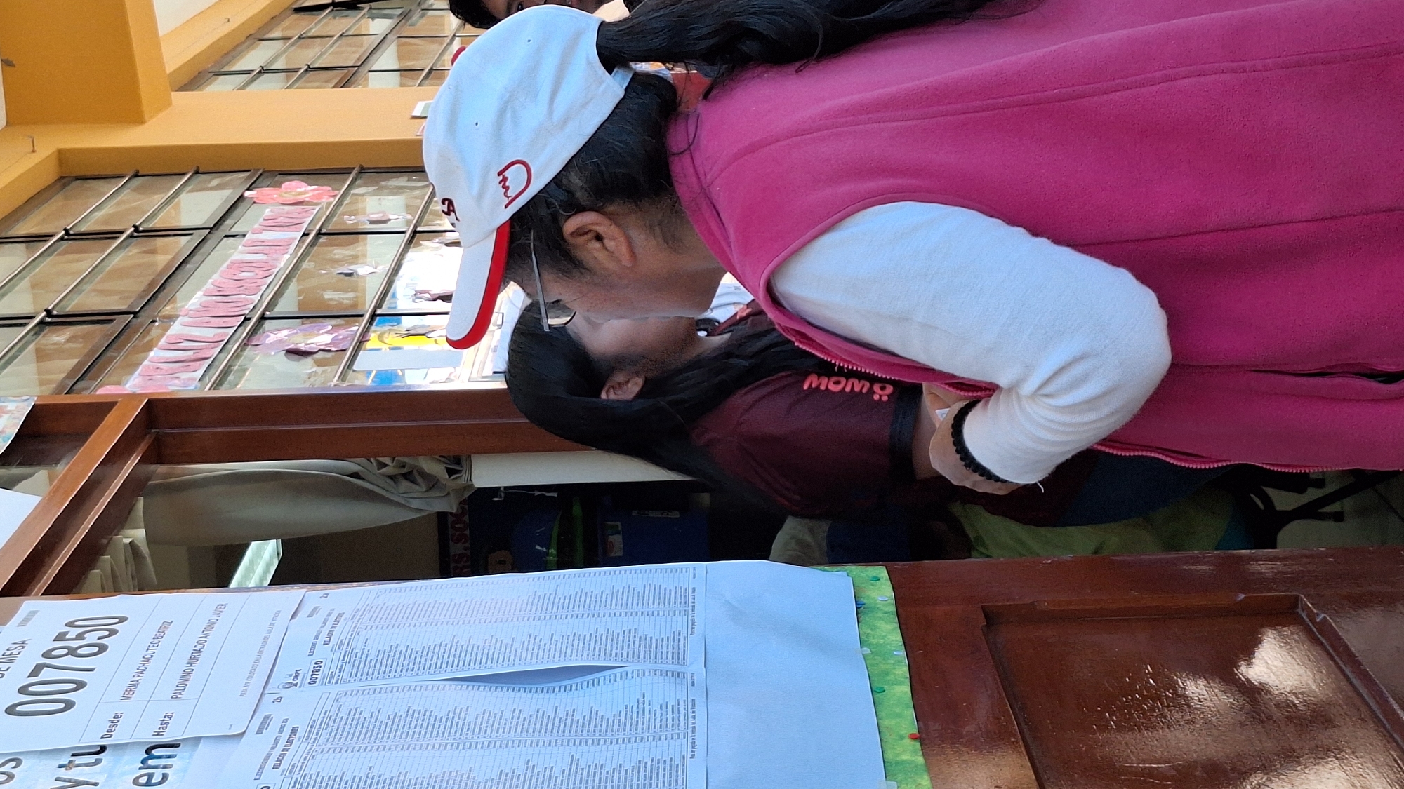Election day voting activities documented in Mariano Melgar, Peru