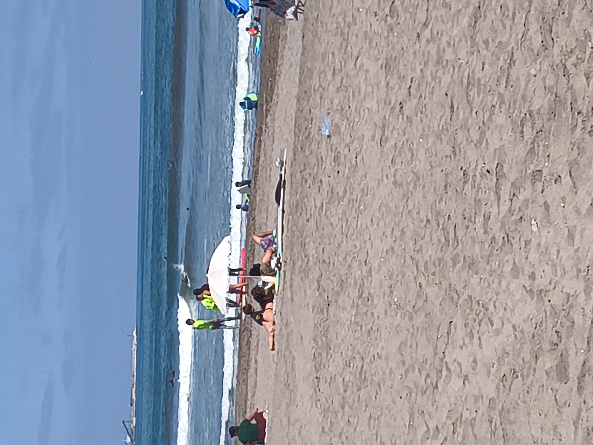 Sunny afternoon beach activities documented in Arica, Chile