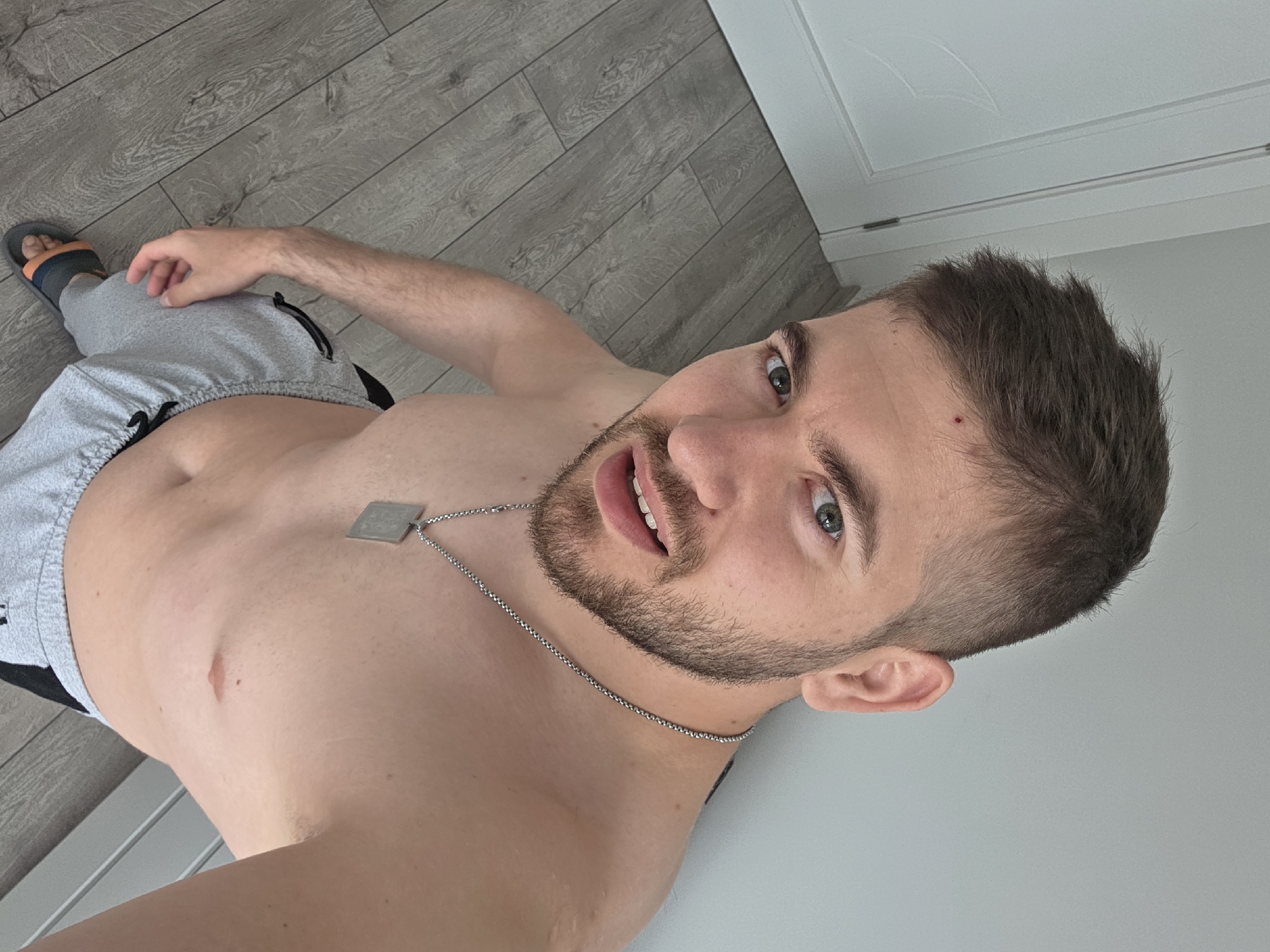 Shirtless man photographed in Yagodovo, Bulgaria morning
