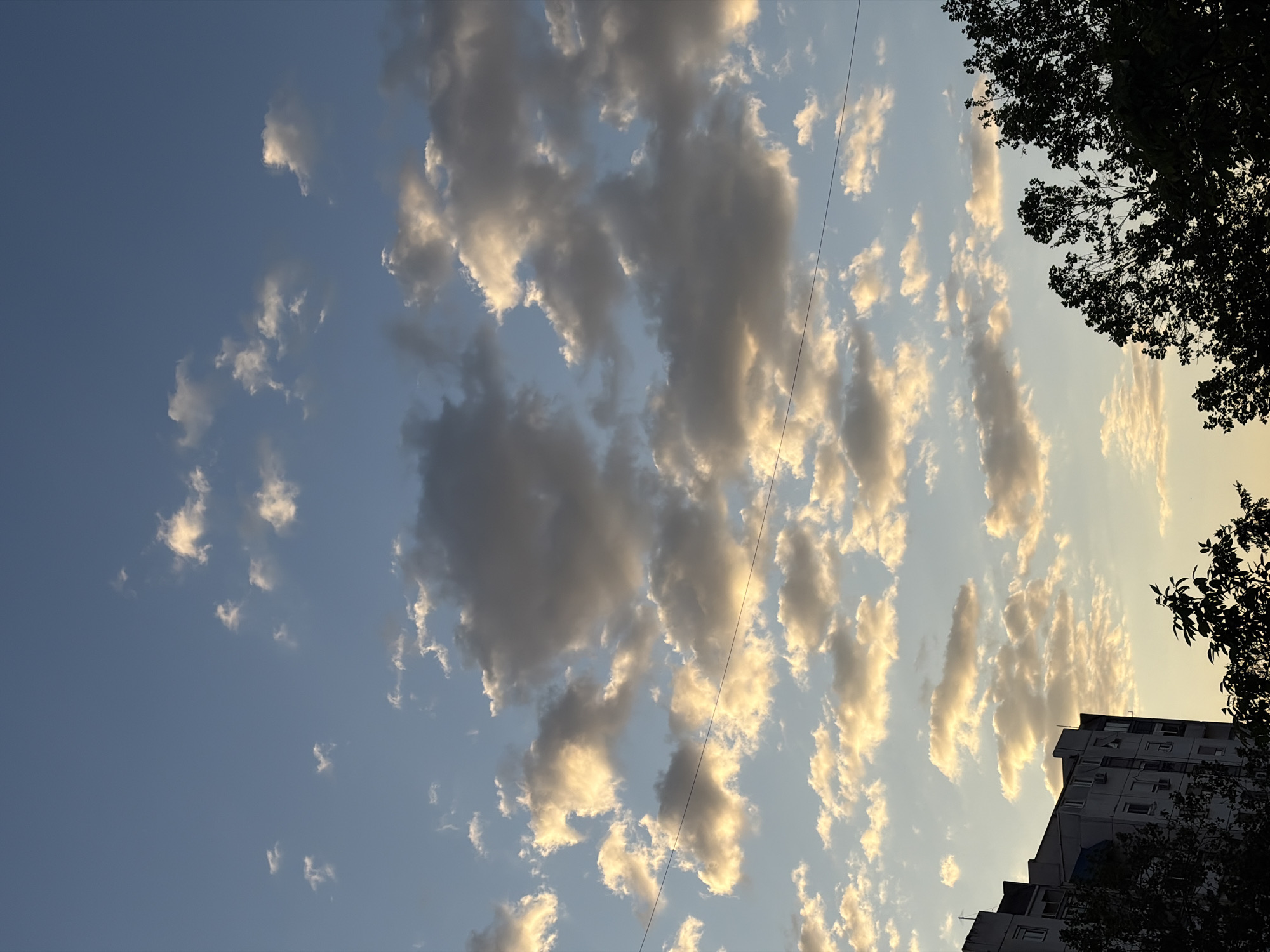 Urban sunset sky documented in Belgrade, Serbia