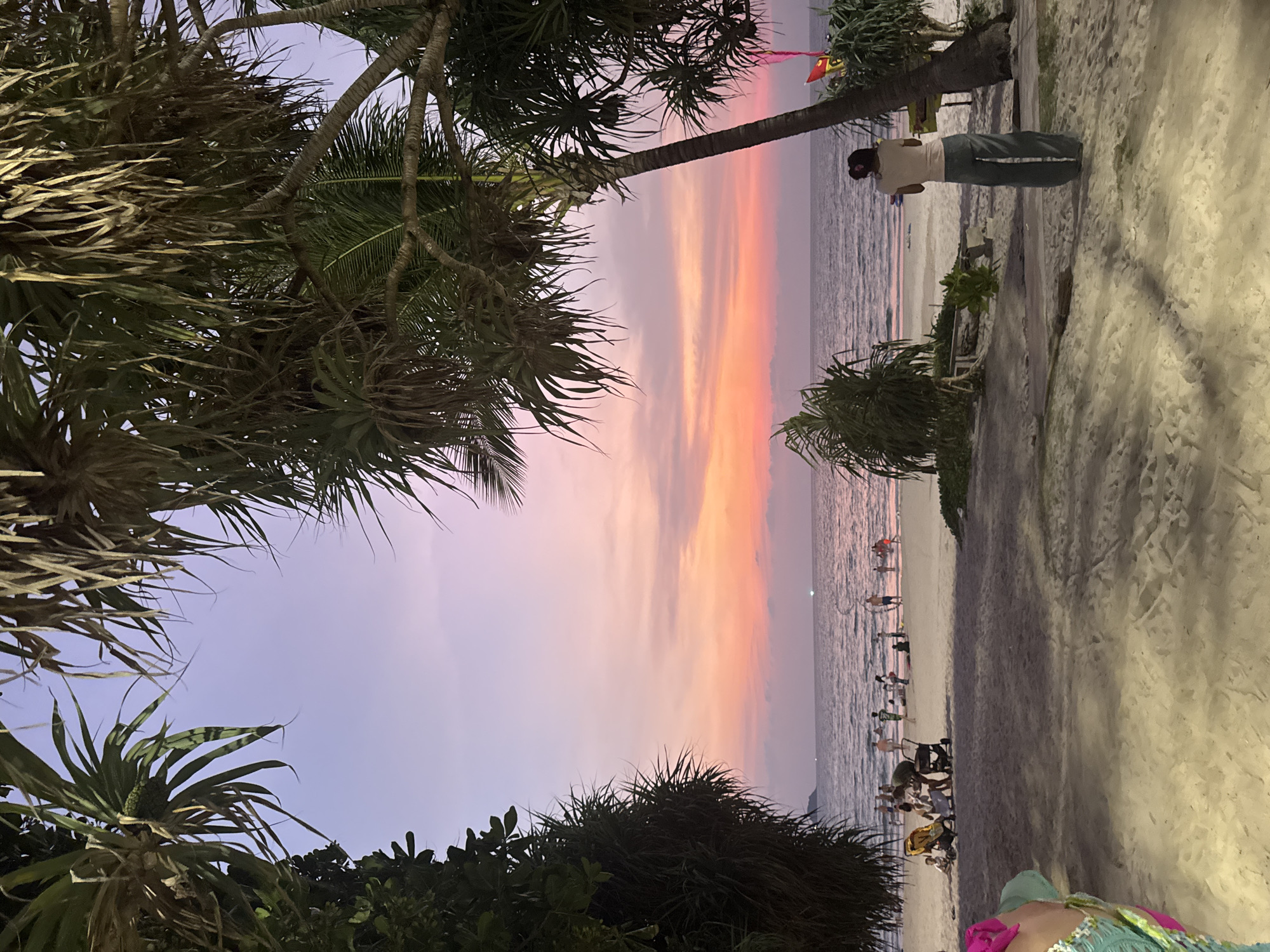 Sunset observed at Patong Beach with colorful skies