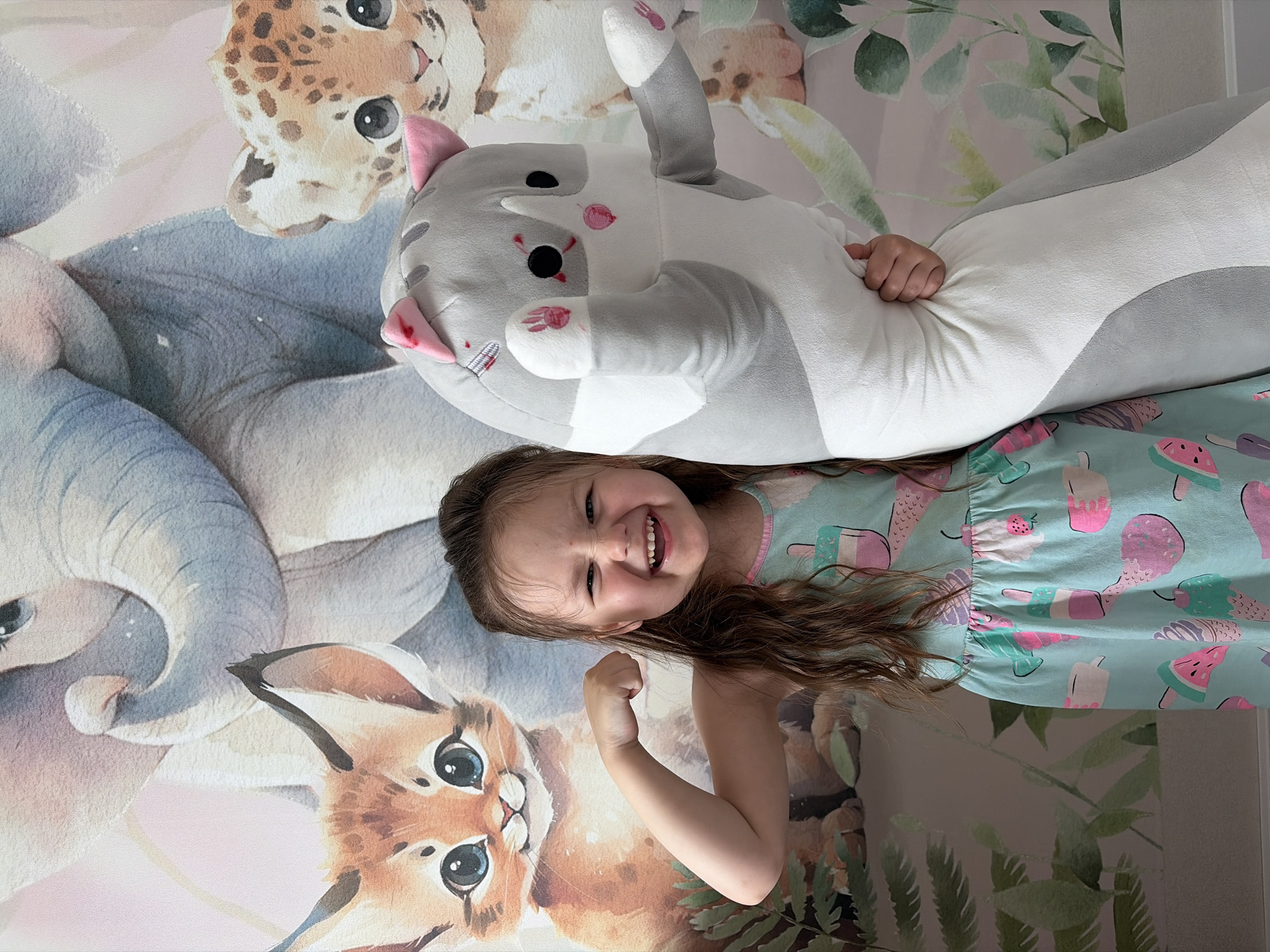 Family playtime captured during afternoon in Izhevsk home
