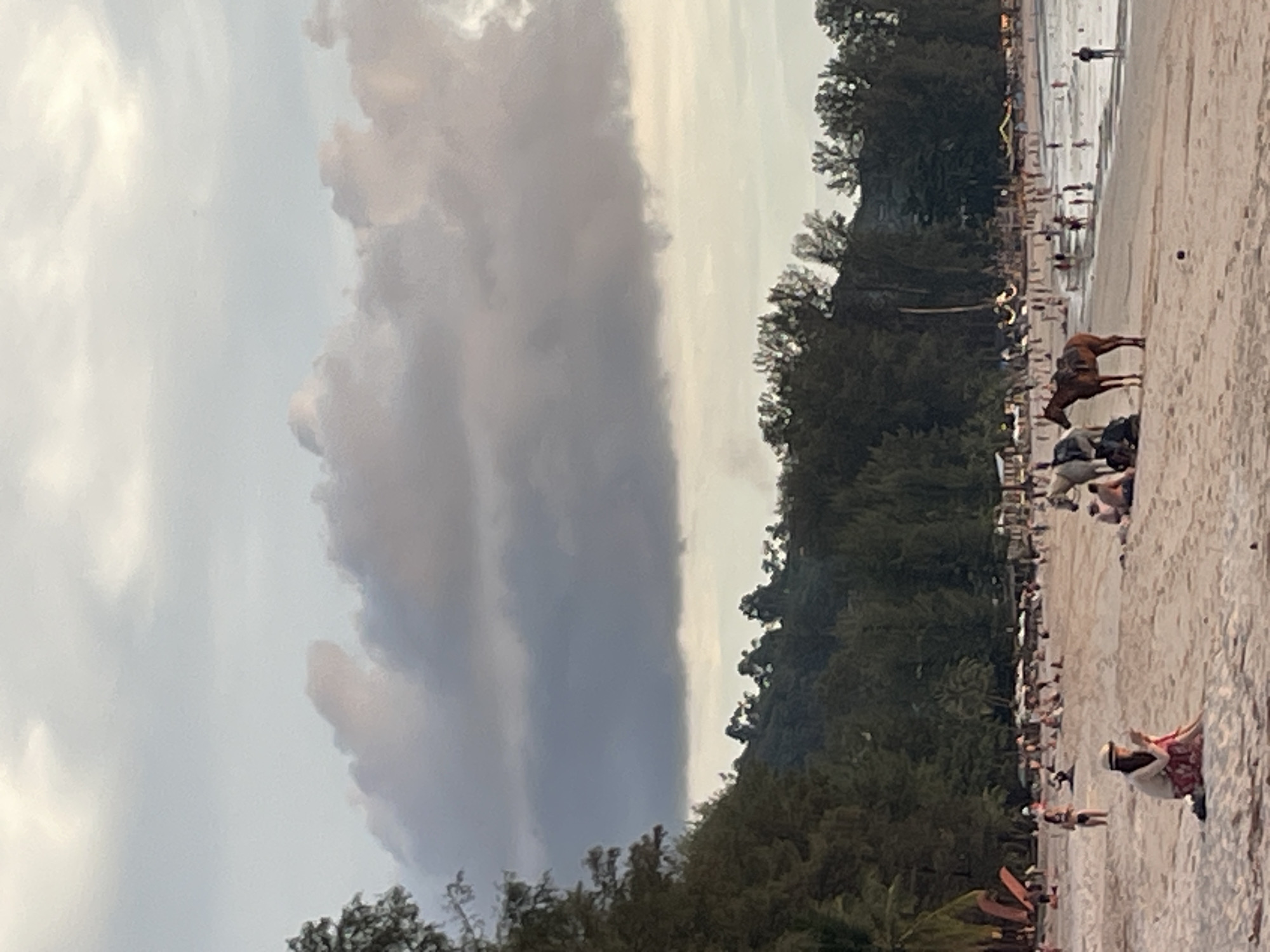 Overcast beach day documented with Harley motorcycle in Choeng Thale