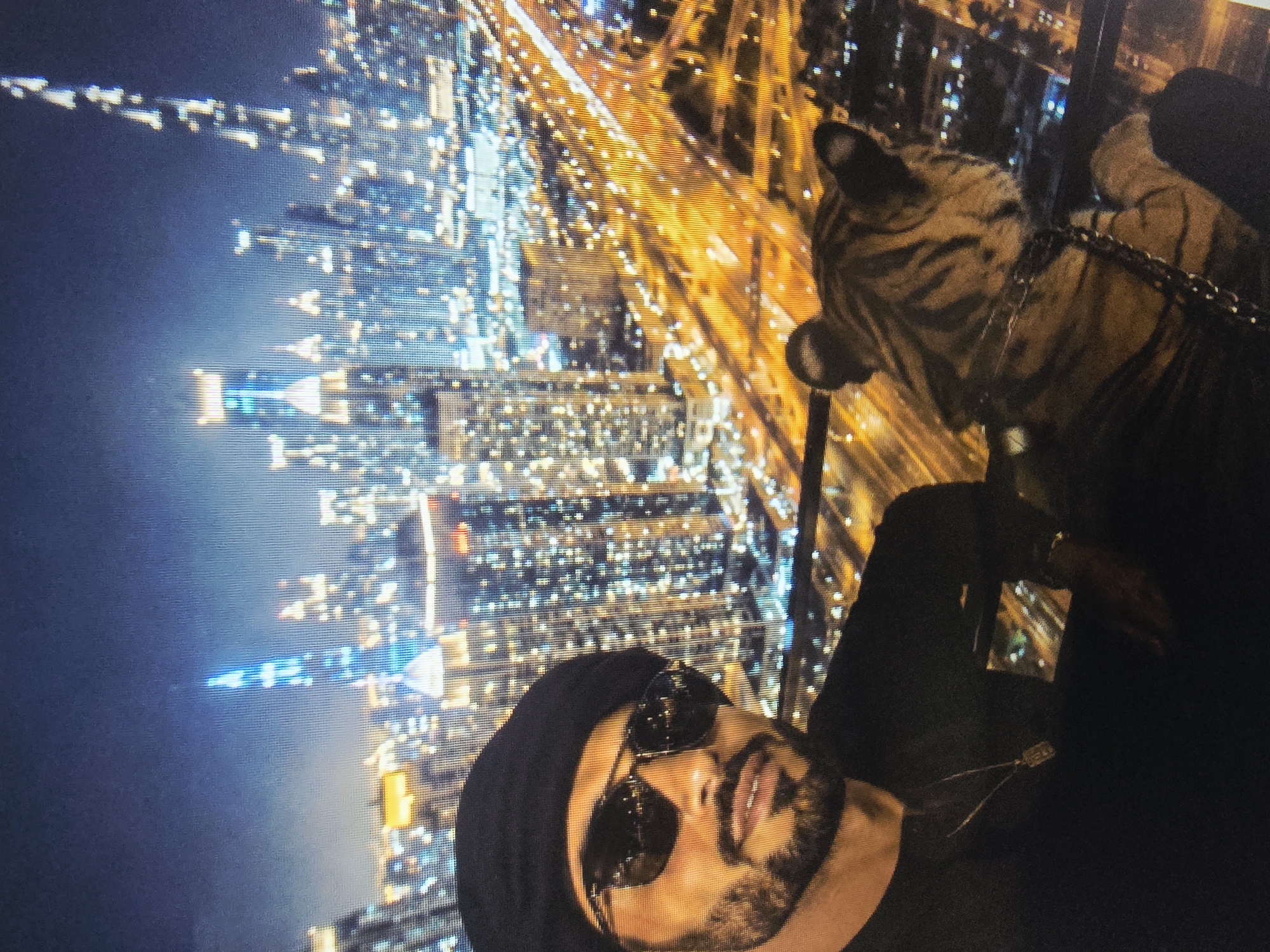 Stylized portraits with tiger and city backdrop, Okhtyrka