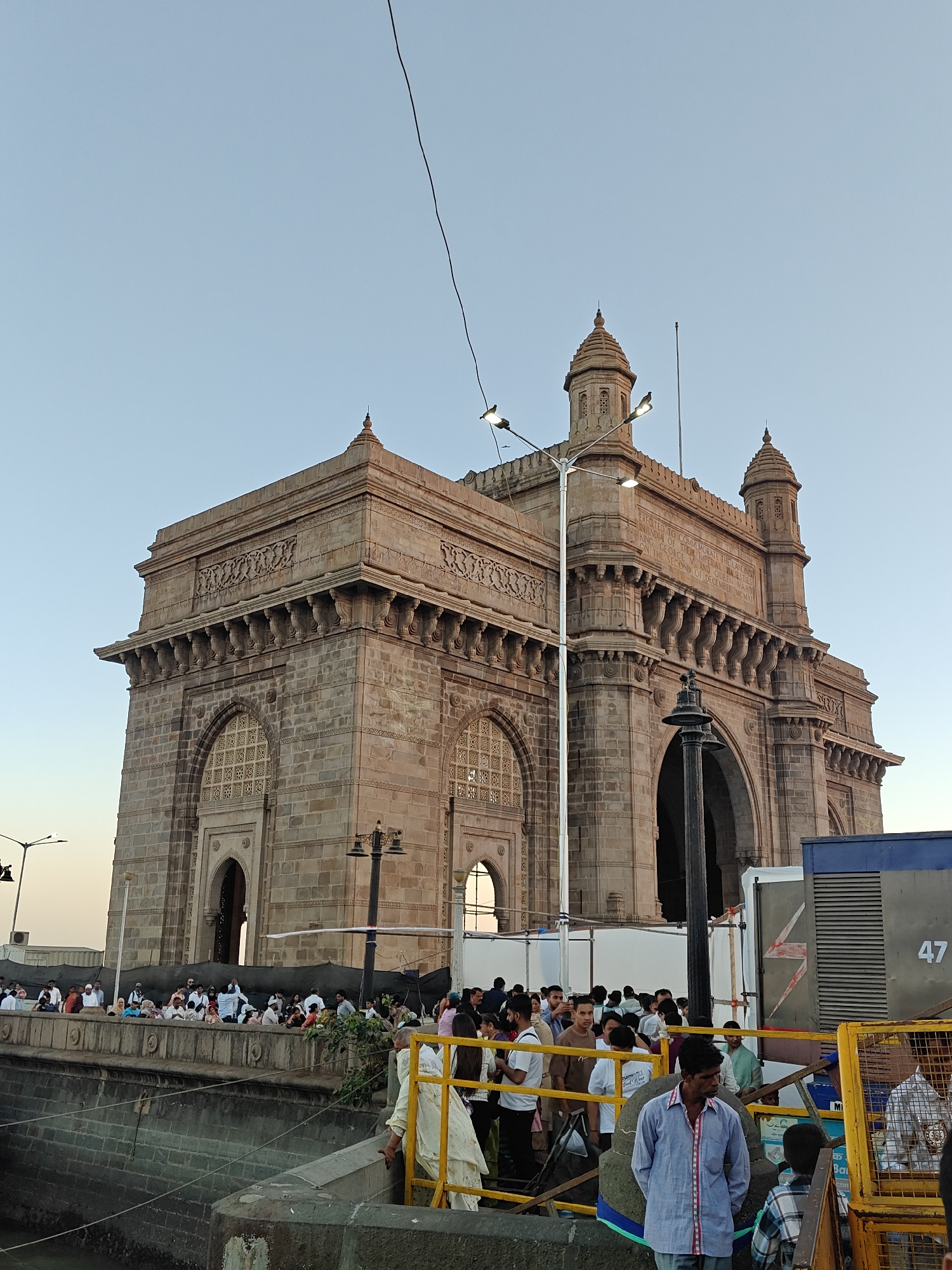 Crowds gather at Gateway of India monument in Mumbai
