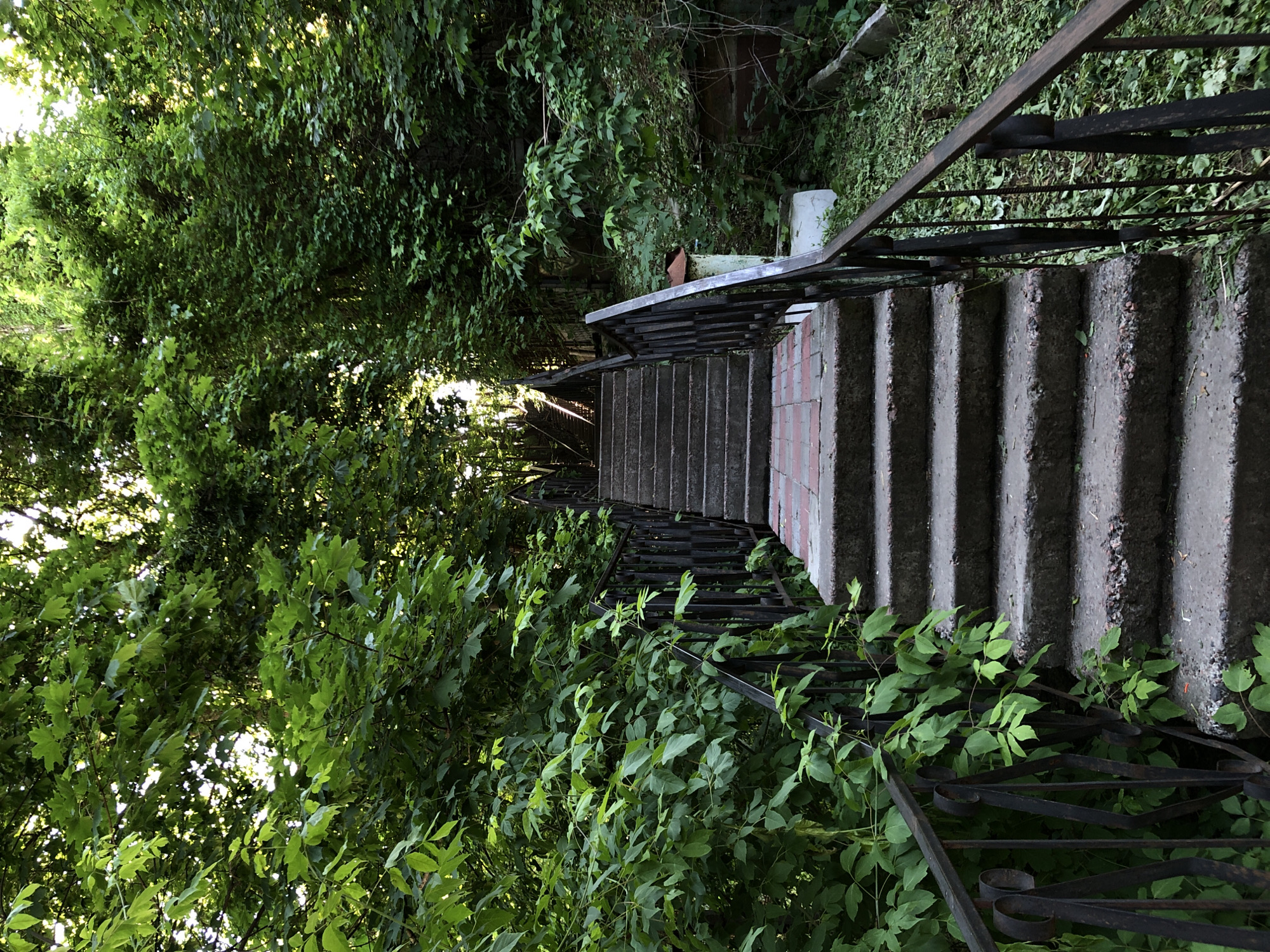 Urban architecture and pathways documented during morning walkthrough