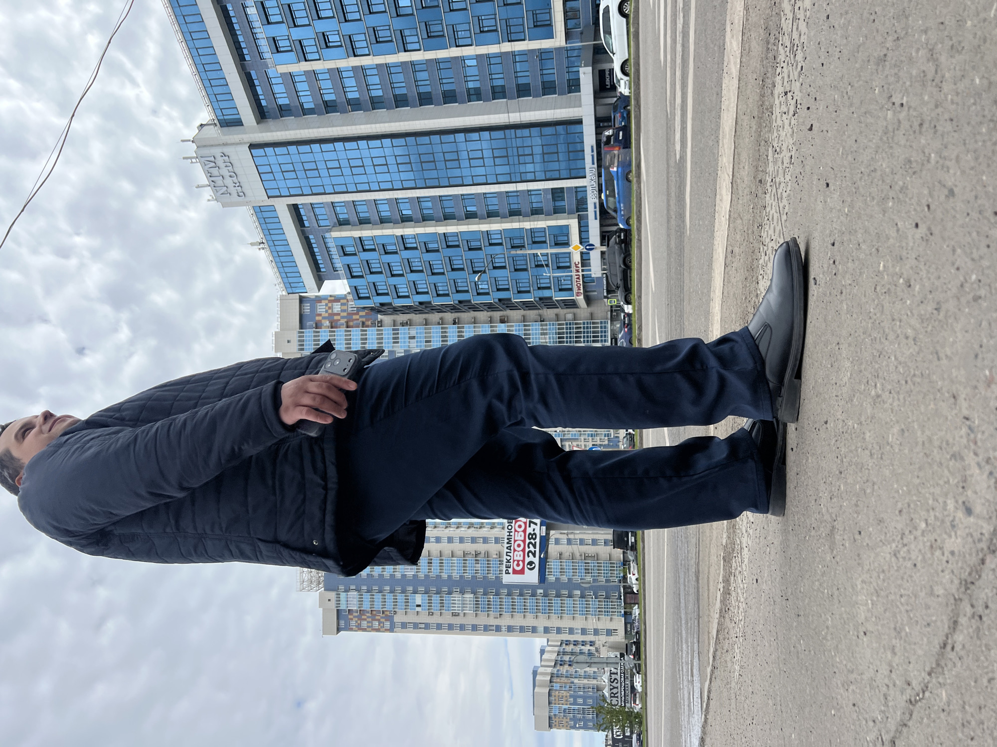 Early morning street scenes documented in Krasnoyarsk, Russia