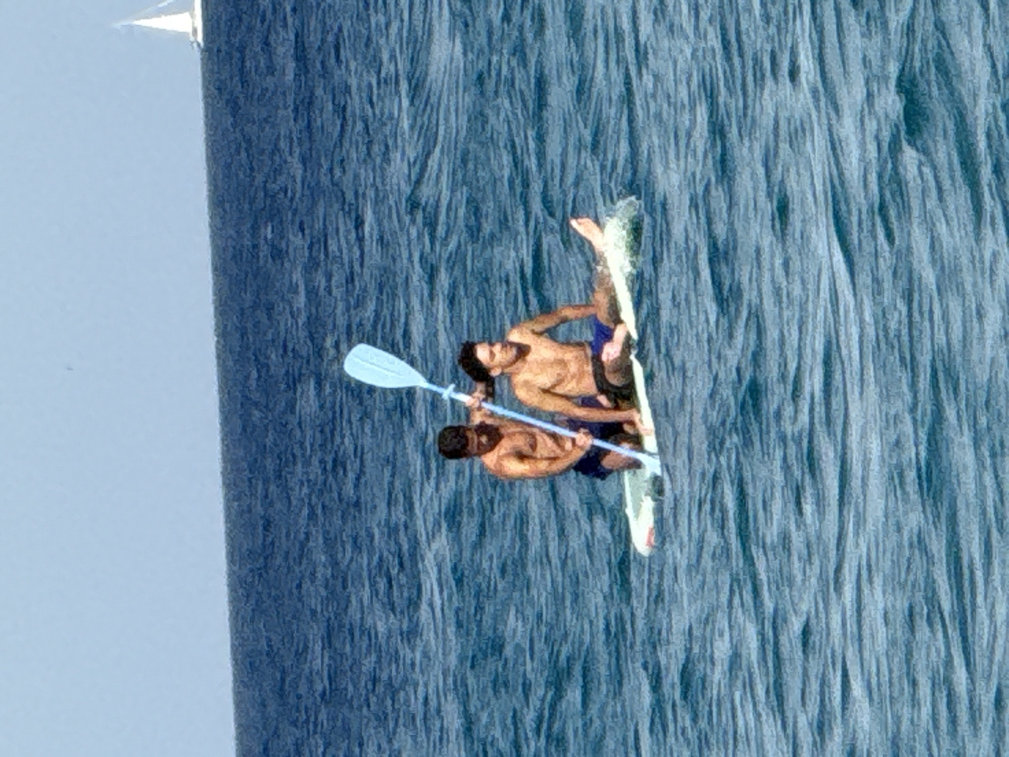 Paddleboarding off the coast of Blanes, Spain