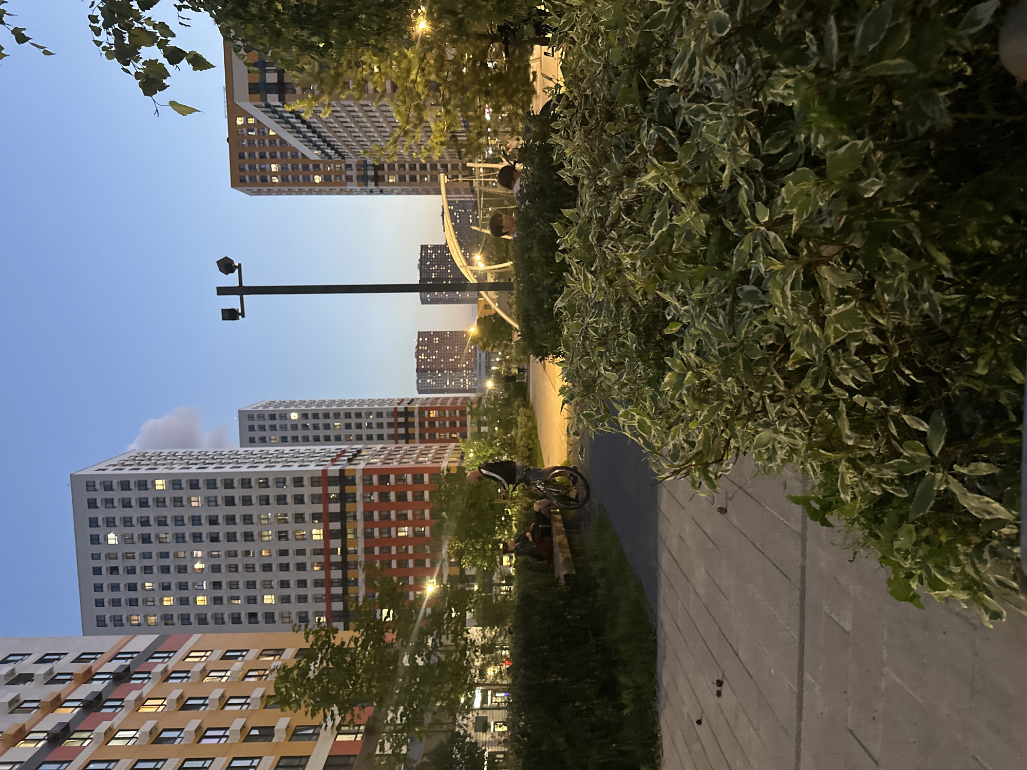 Twilight stroll through a modern Lyubertsy residential complex