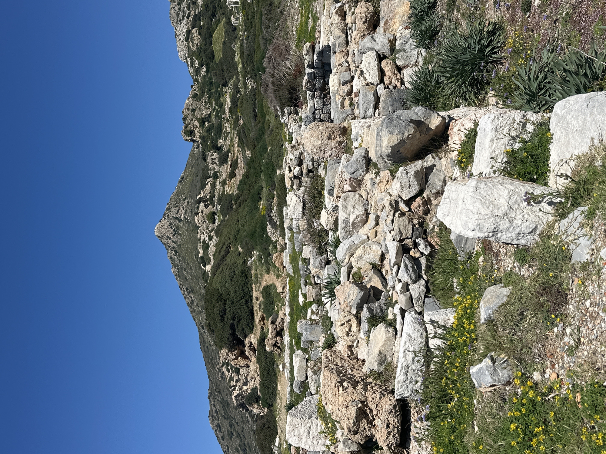 Visitor documents ancient Knidos ruins and Datça coastline