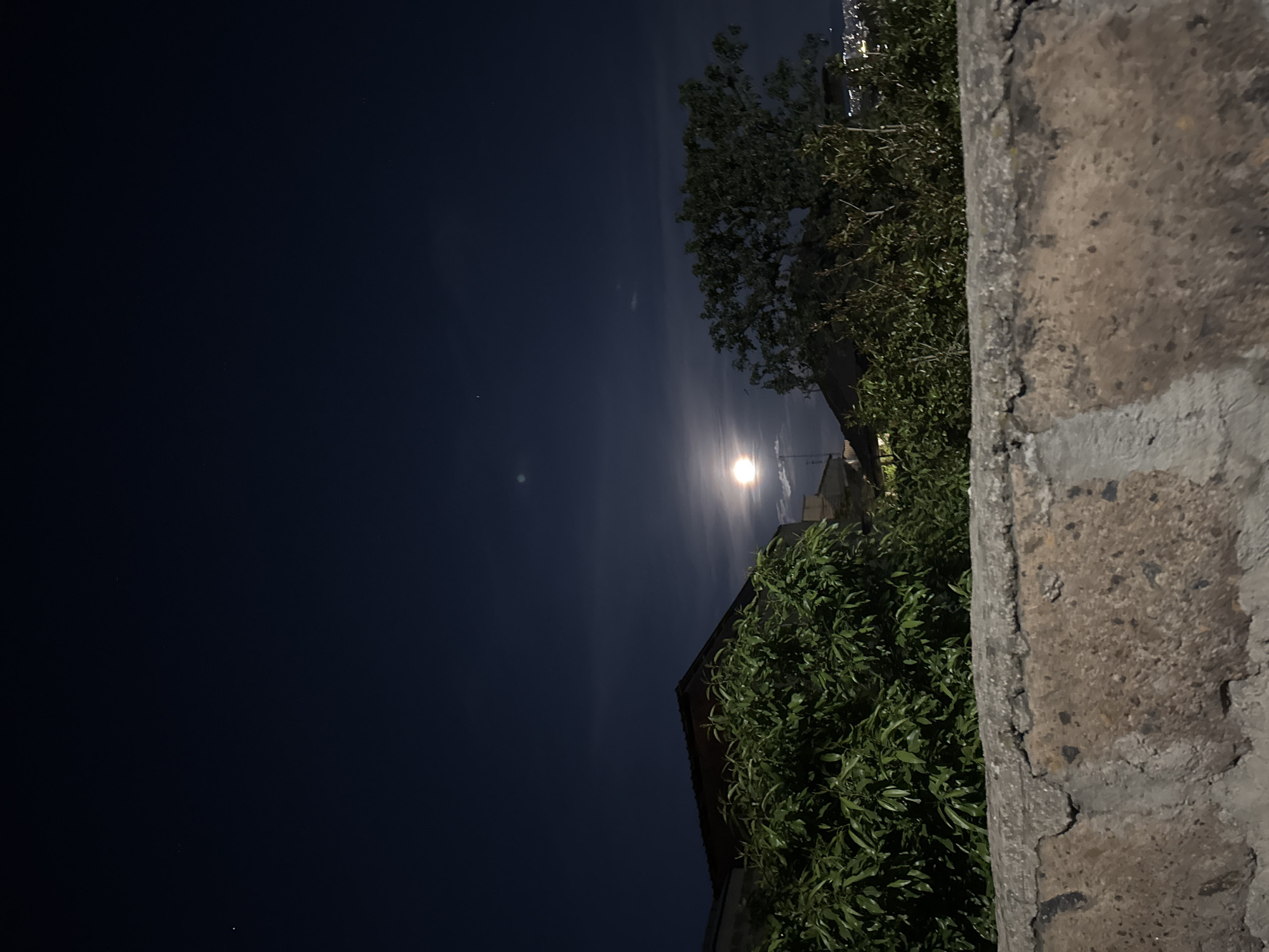 Bright moon with halo effect observed over Yerevan