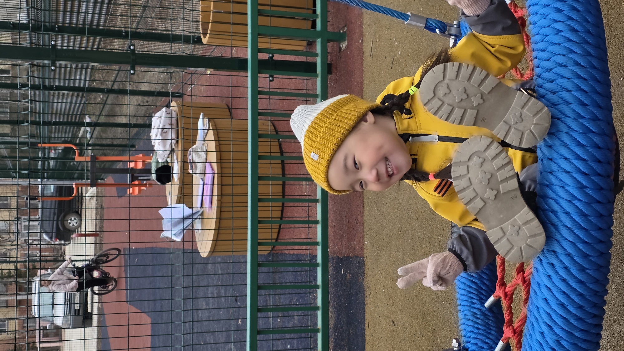 Child spotted at playground in early morning, Lensk Russia