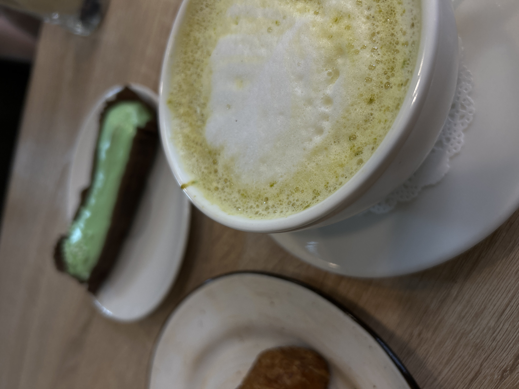 Morning cafe visit and urban walk documented by witness